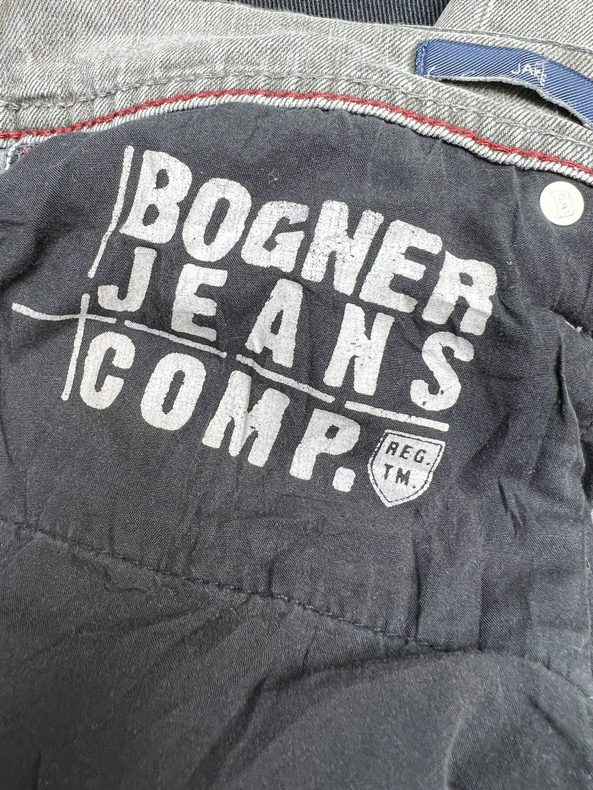 Vintage Bogner Faded Black Denim Stretchable Slim Fit Jeans