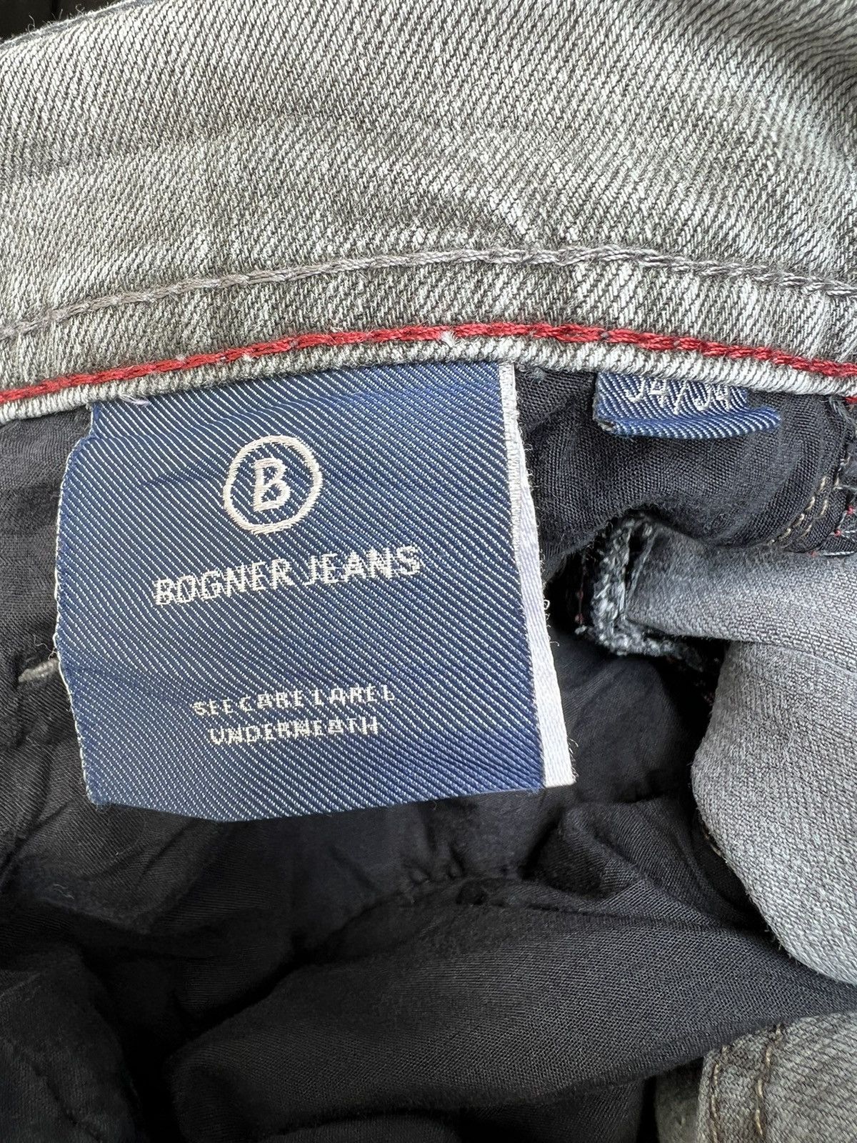 Vintage Bogner Faded Black Denim Stretchable Slim Fit Jeans