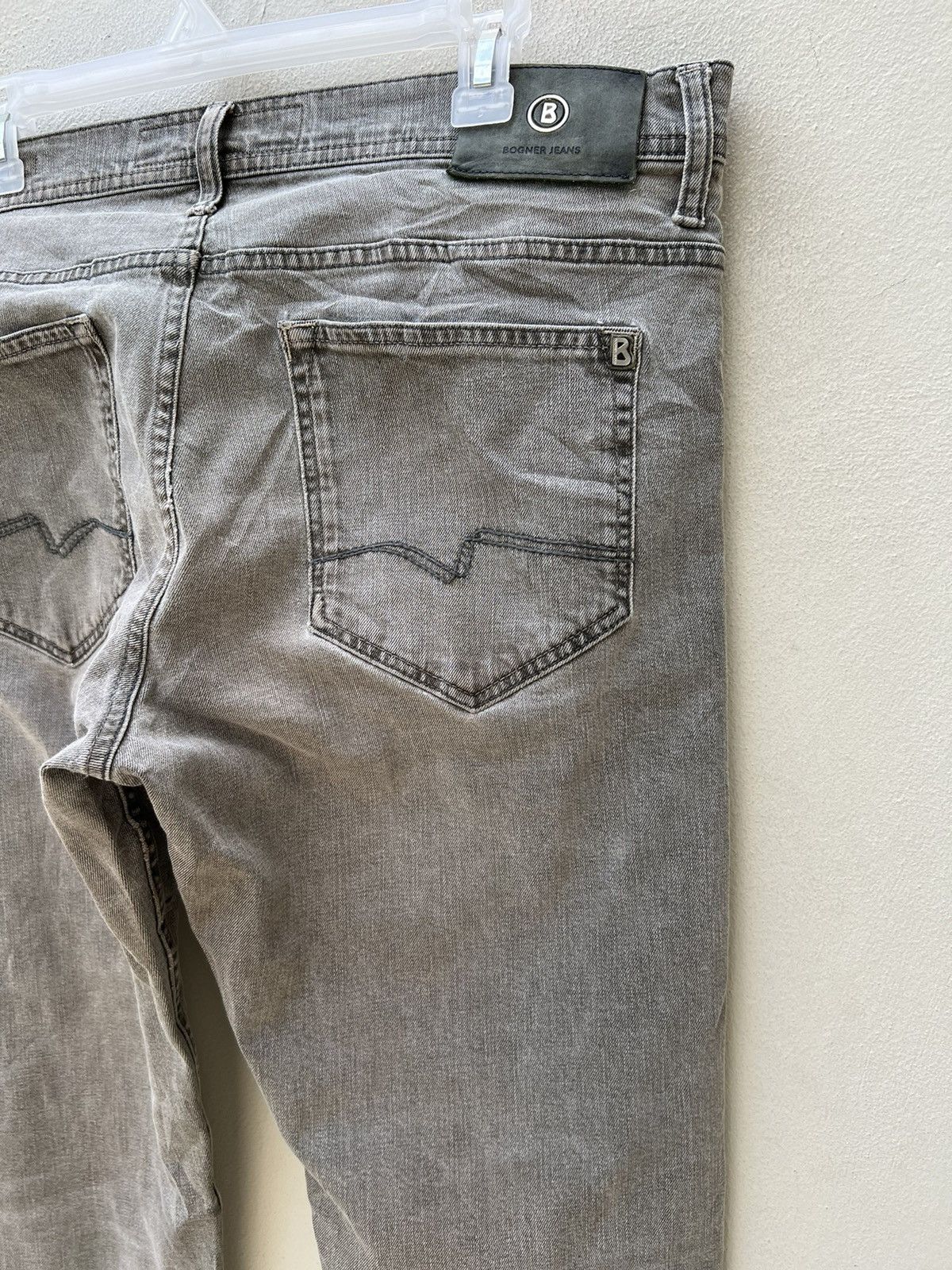 Vintage Bogner Faded Black Denim Stretchable Slim Fit Jeans