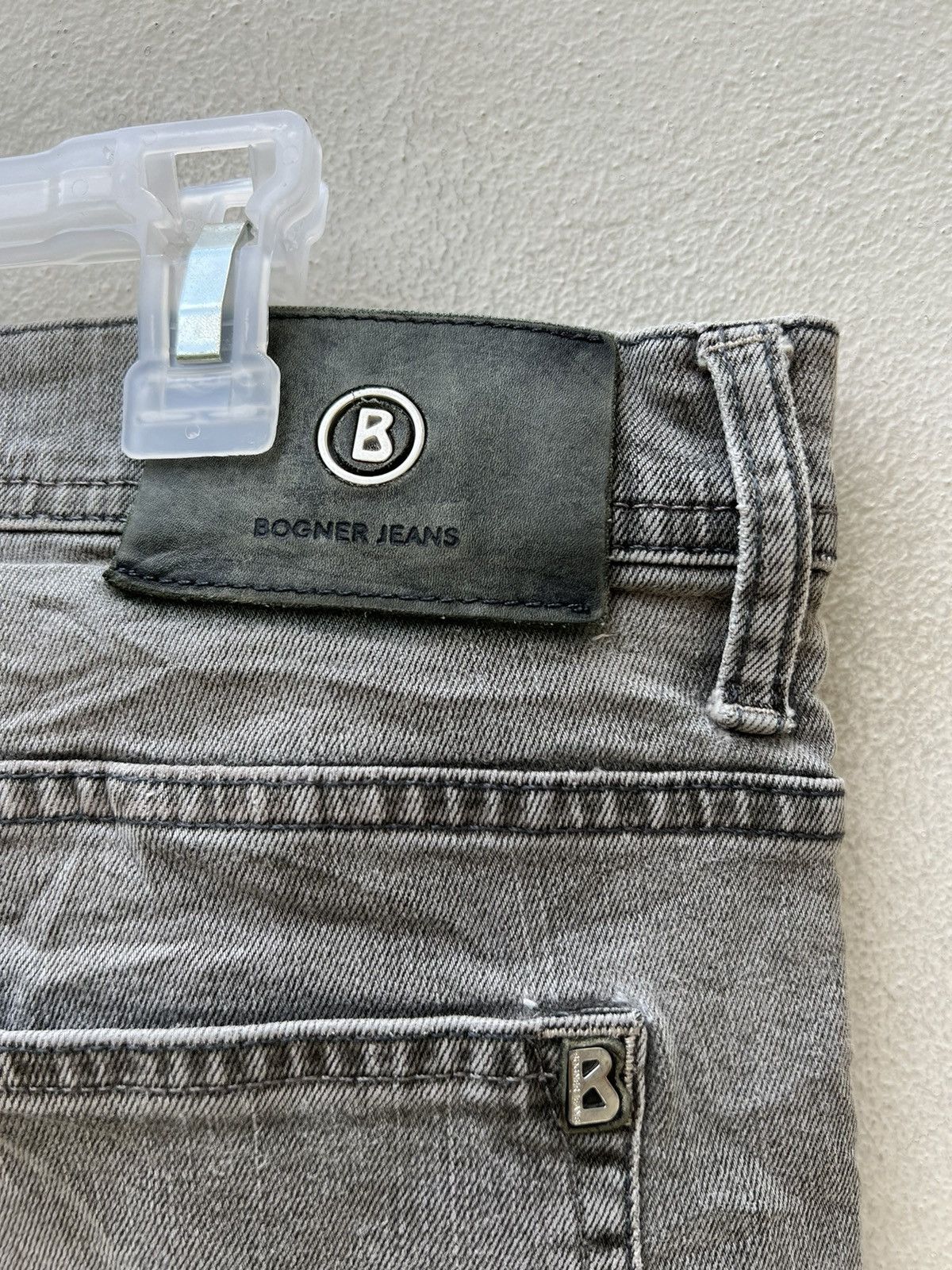 Vintage Bogner Faded Black Denim Stretchable Slim Fit Jeans
