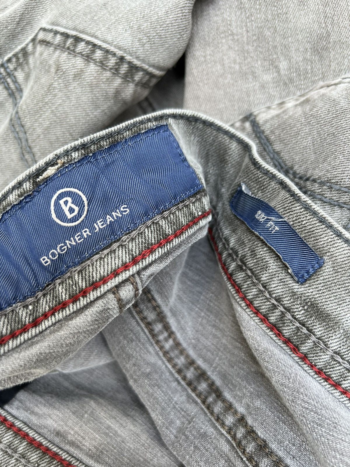 Vintage Bogner Faded Black Denim Stretchable Slim Fit Jeans
