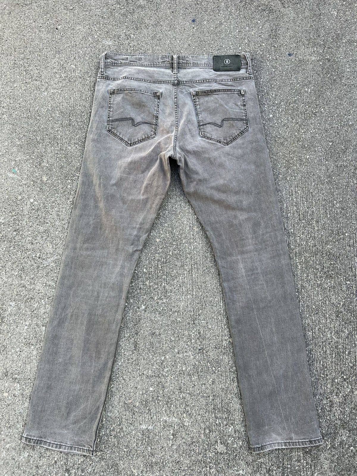 Vintage Bogner Faded Black Denim Stretchable Slim Fit Jeans