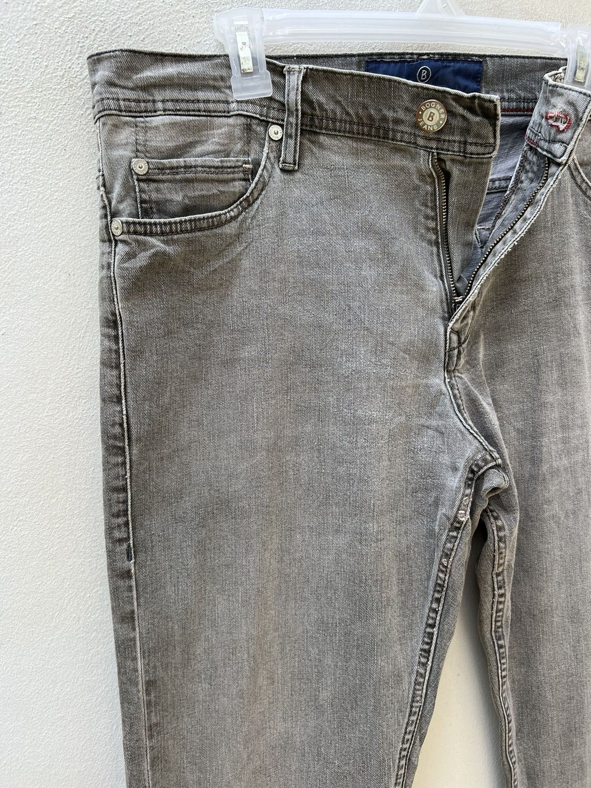 Vintage Bogner Faded Black Denim Stretchable Slim Fit Jeans