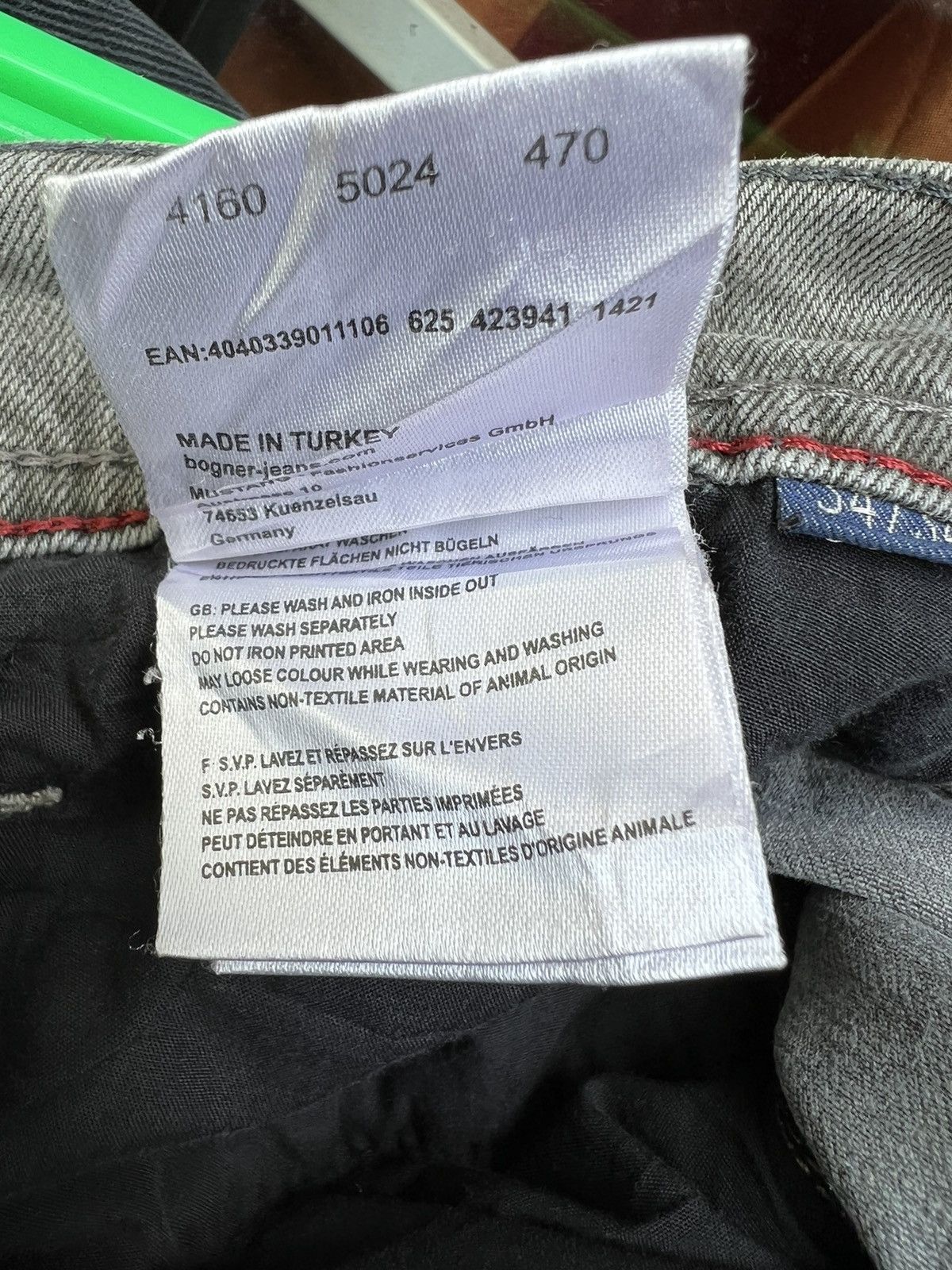 Vintage Bogner Faded Black Denim Stretchable Slim Fit Jeans