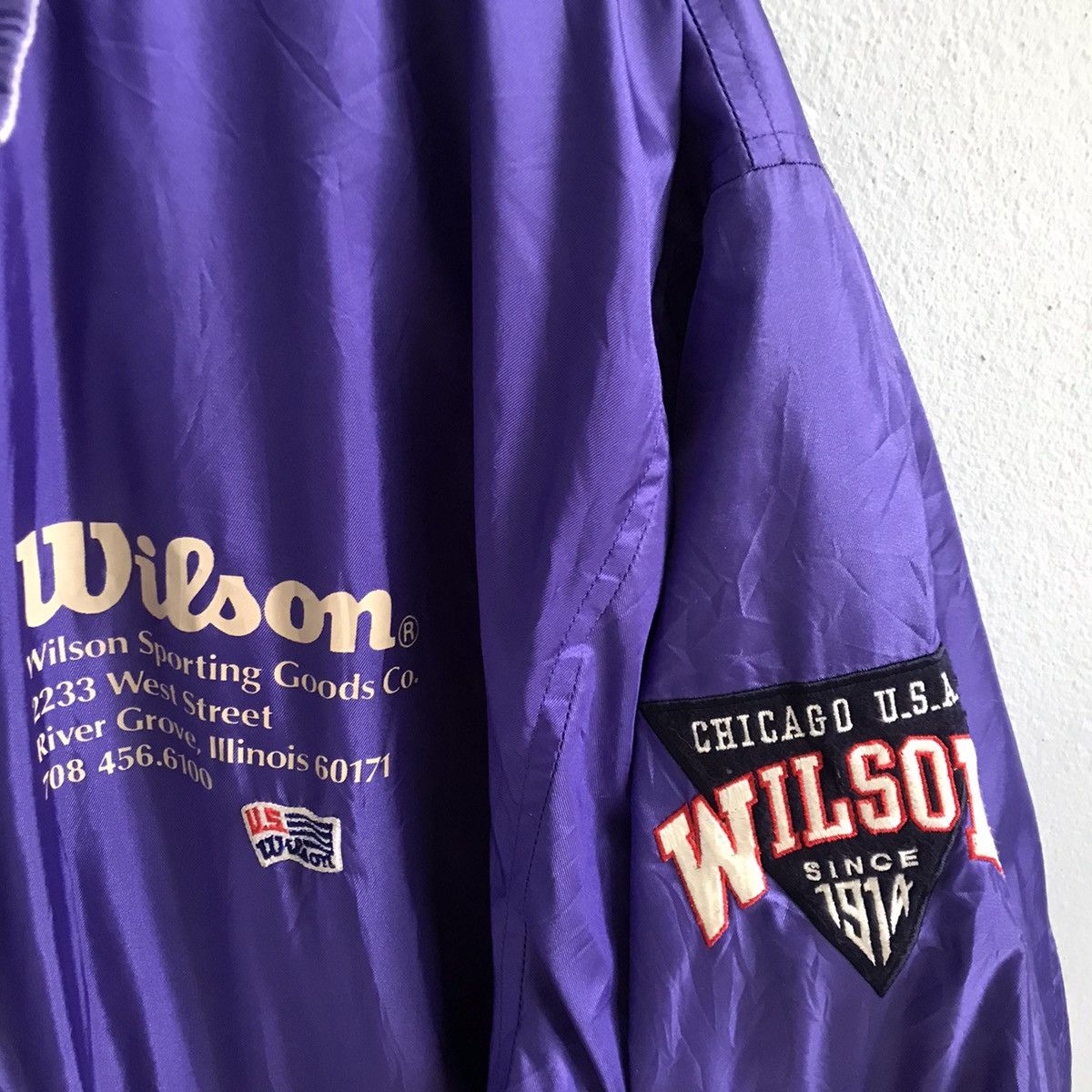 Wilson Wilson Sporting Good Chicago USA Jacket Size US XL / EU 56 / 4 - 4 Thumbnail