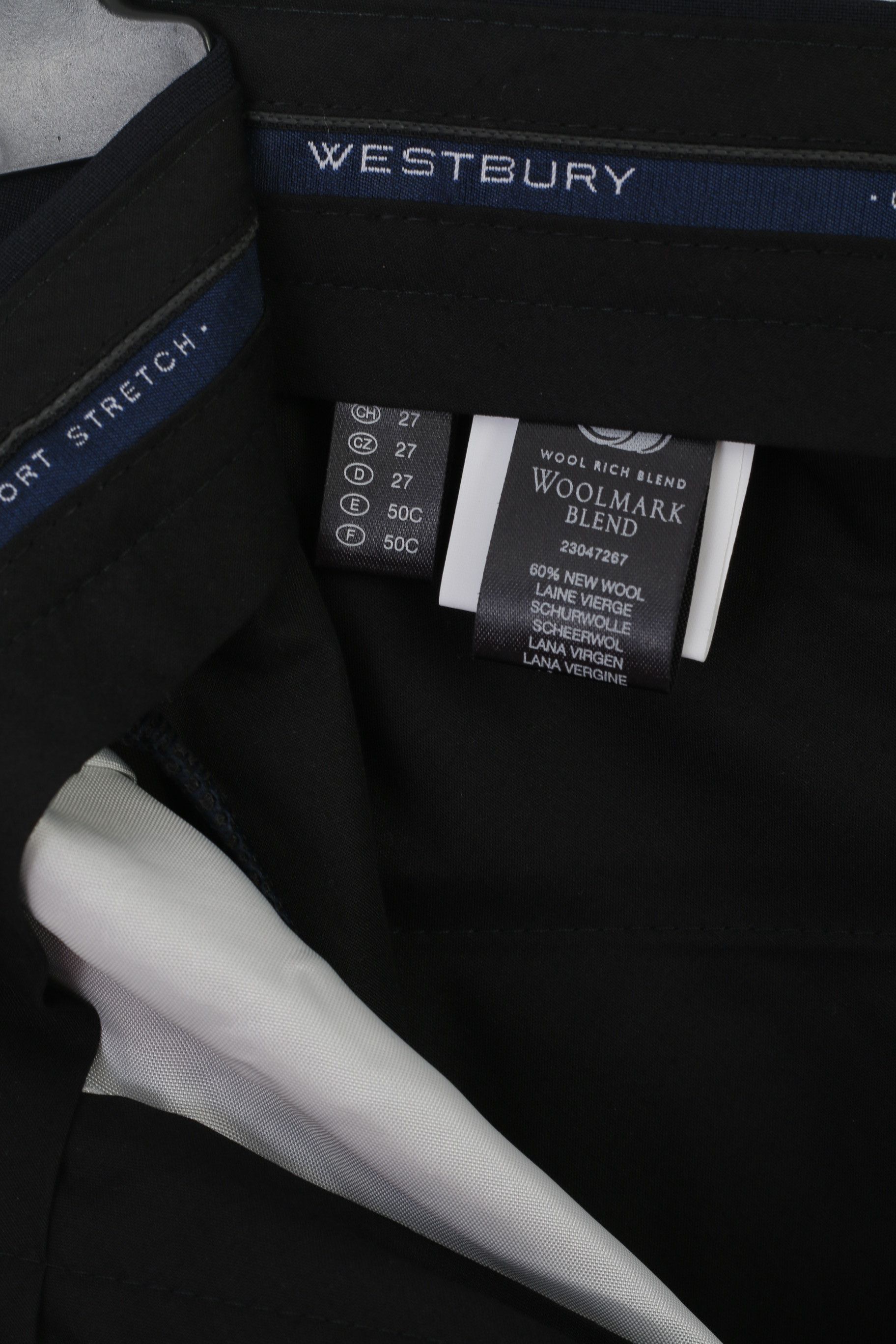C&A Westbury C&A Men 27 38 54 Trousers Navy Wool 1259 Size US 38 / EU 54 - 4 Thumbnail
