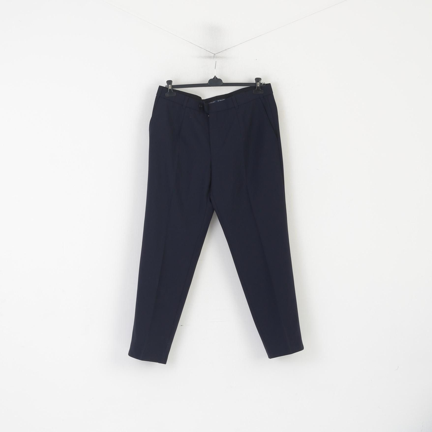 C&A Westbury C&A Men 27 38 54 Trousers Navy Wool 1259 Size US 38 / EU 54 - 1 Thumbnail