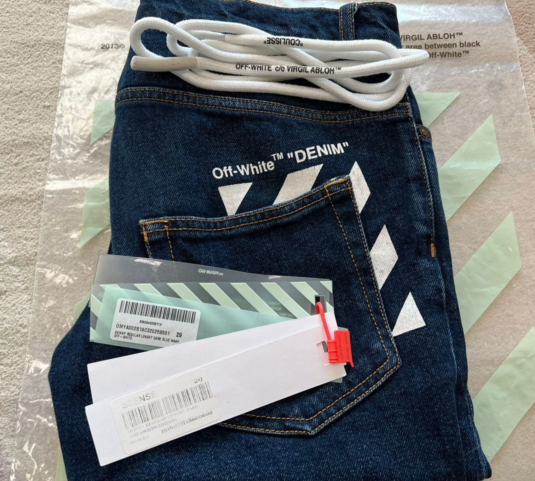 Off-White Off-White blue skinny denim Jean pants Size US 29 - 2 Thumbnail