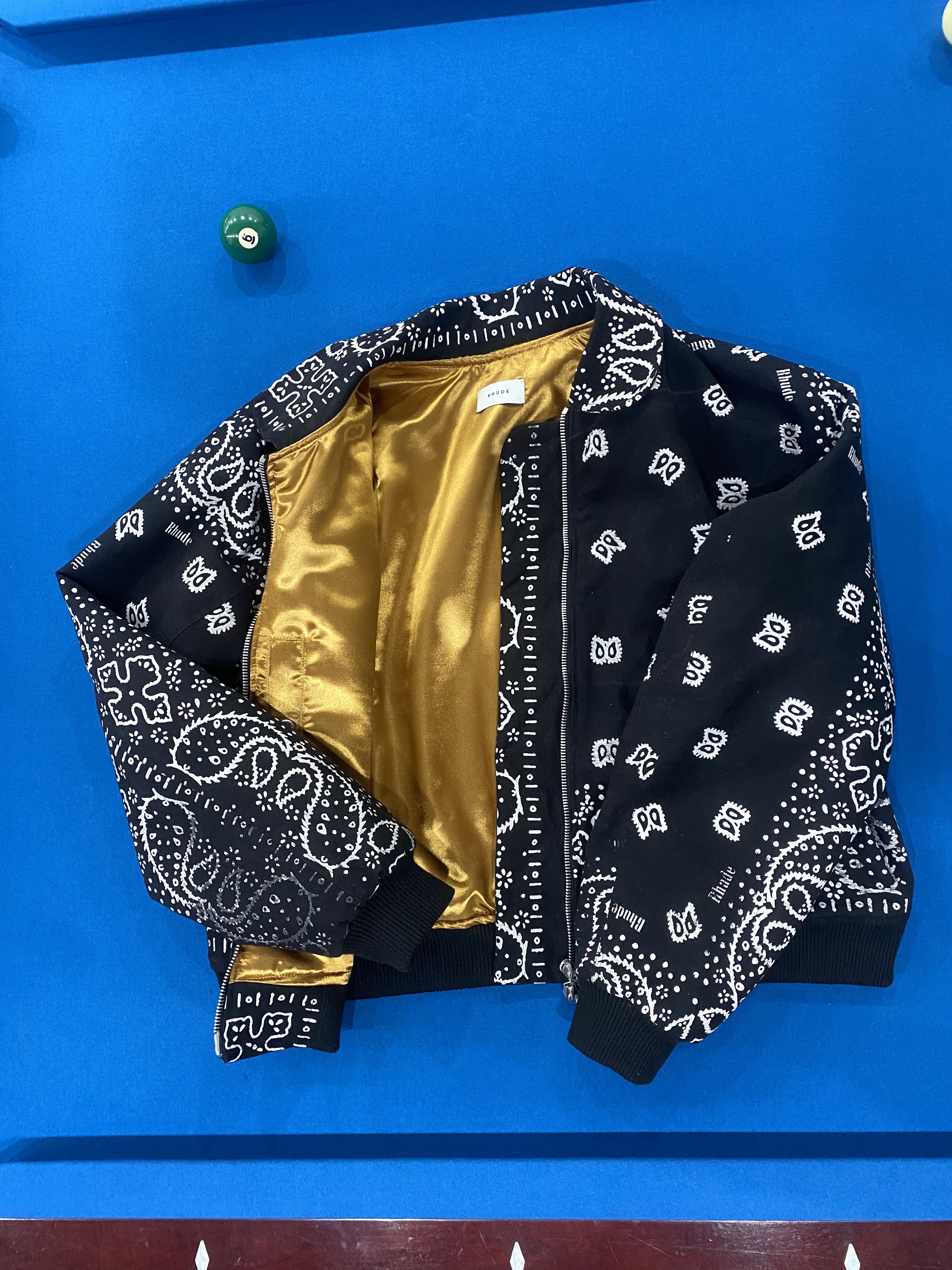 Rhude Rhude Black Bandana Bomber Jacket Size US L / EU 52-54 / 3 - 1 Thumbnail
