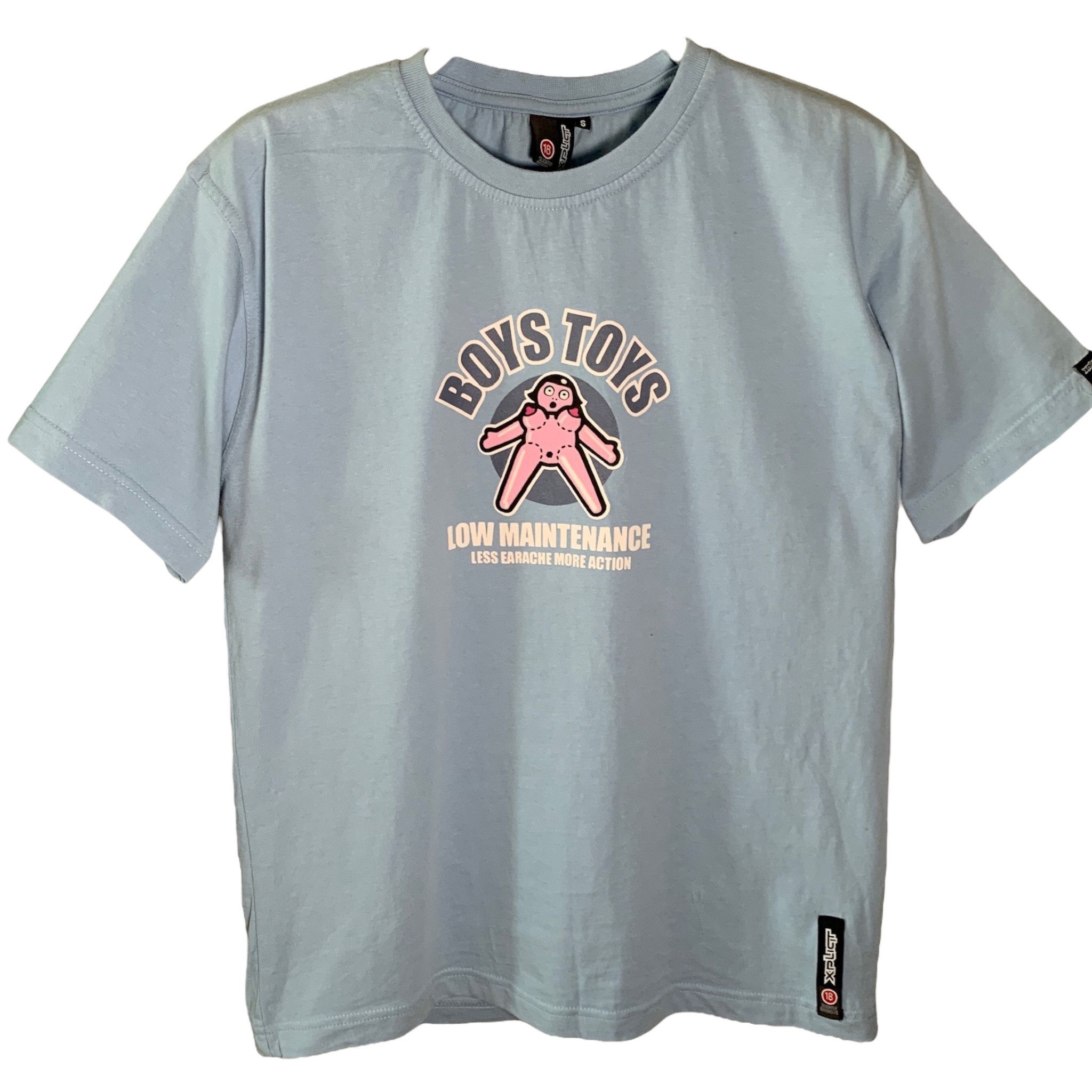 Xplicit Boys toys light blue tshirt tees vintage retro S