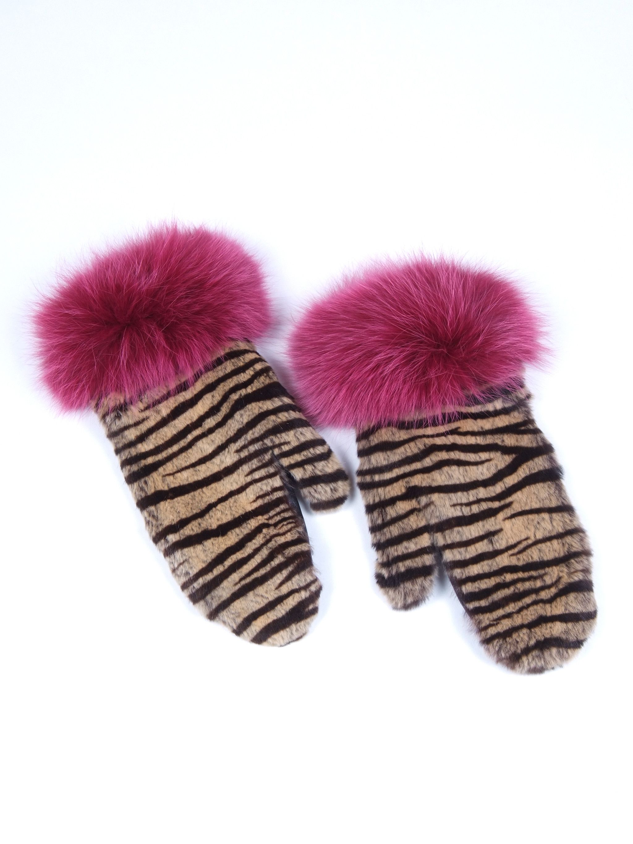 Designer × Other Amanda Christensen Fur Leather Gloves Size ONE SIZE - 7 Thumbnail