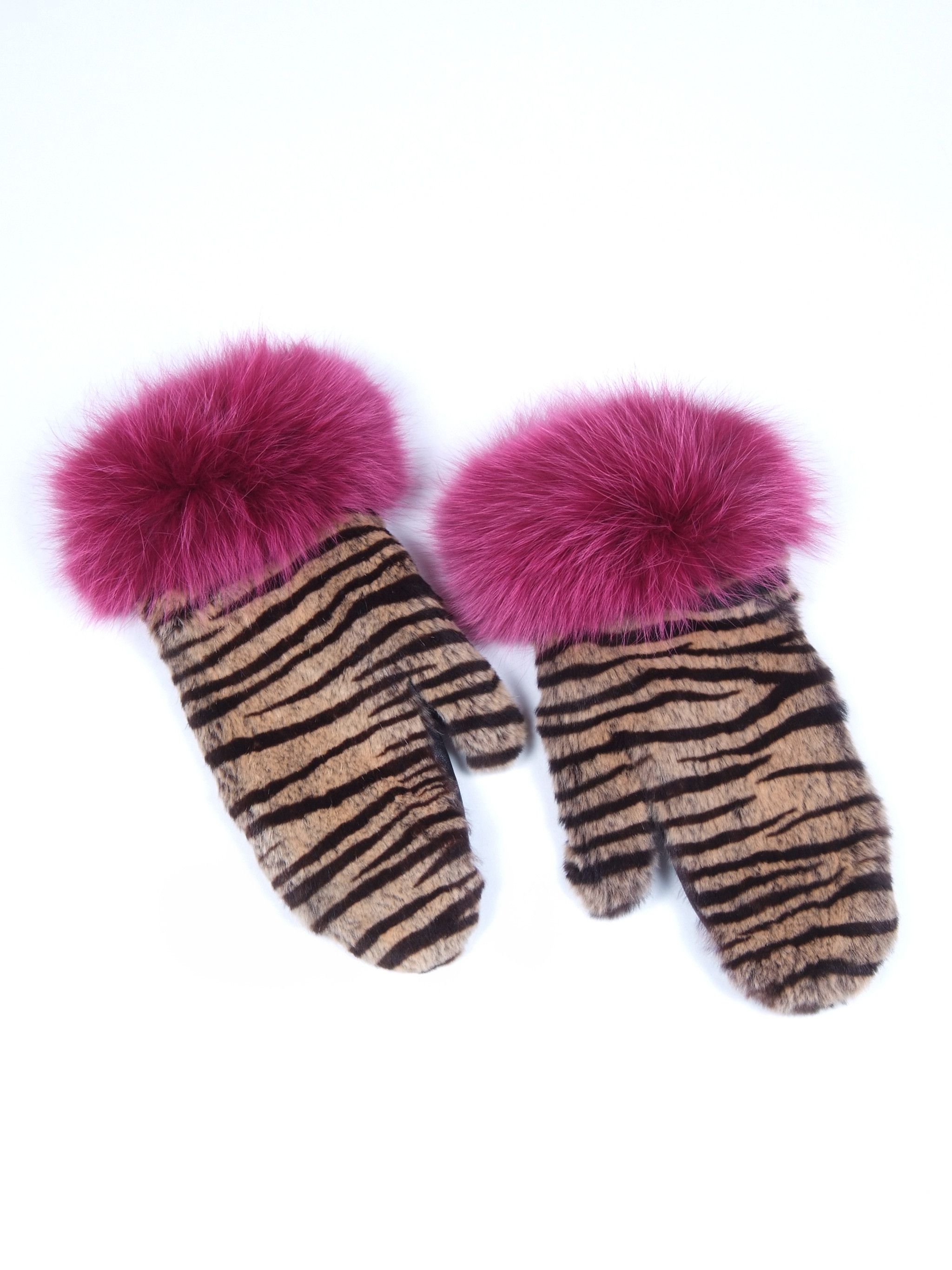 Designer × Other Amanda Christensen Fur Leather Gloves Size ONE SIZE - 1 Thumbnail