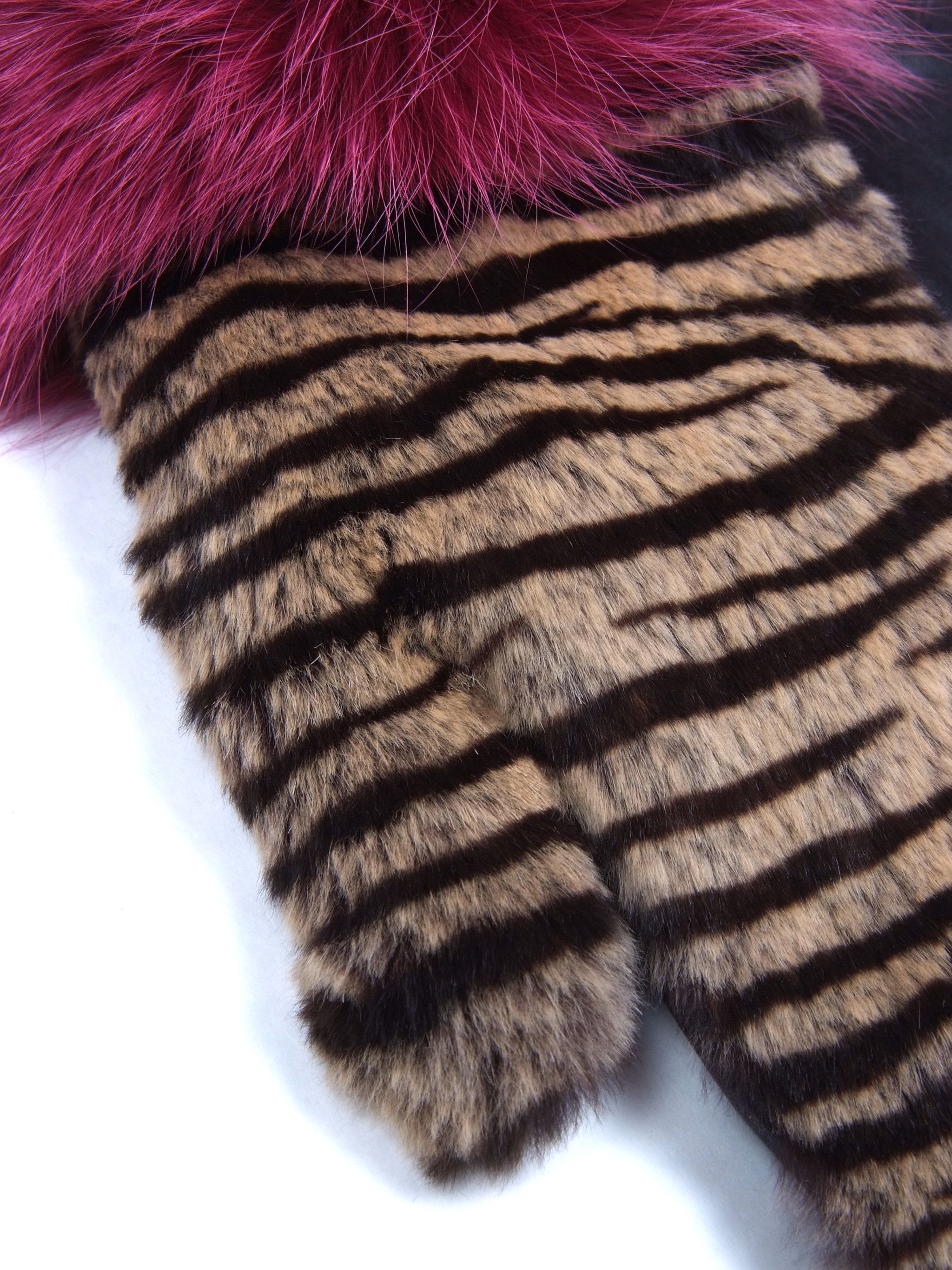 Designer × Other Amanda Christensen Fur Leather Gloves Size ONE SIZE - 5 Thumbnail