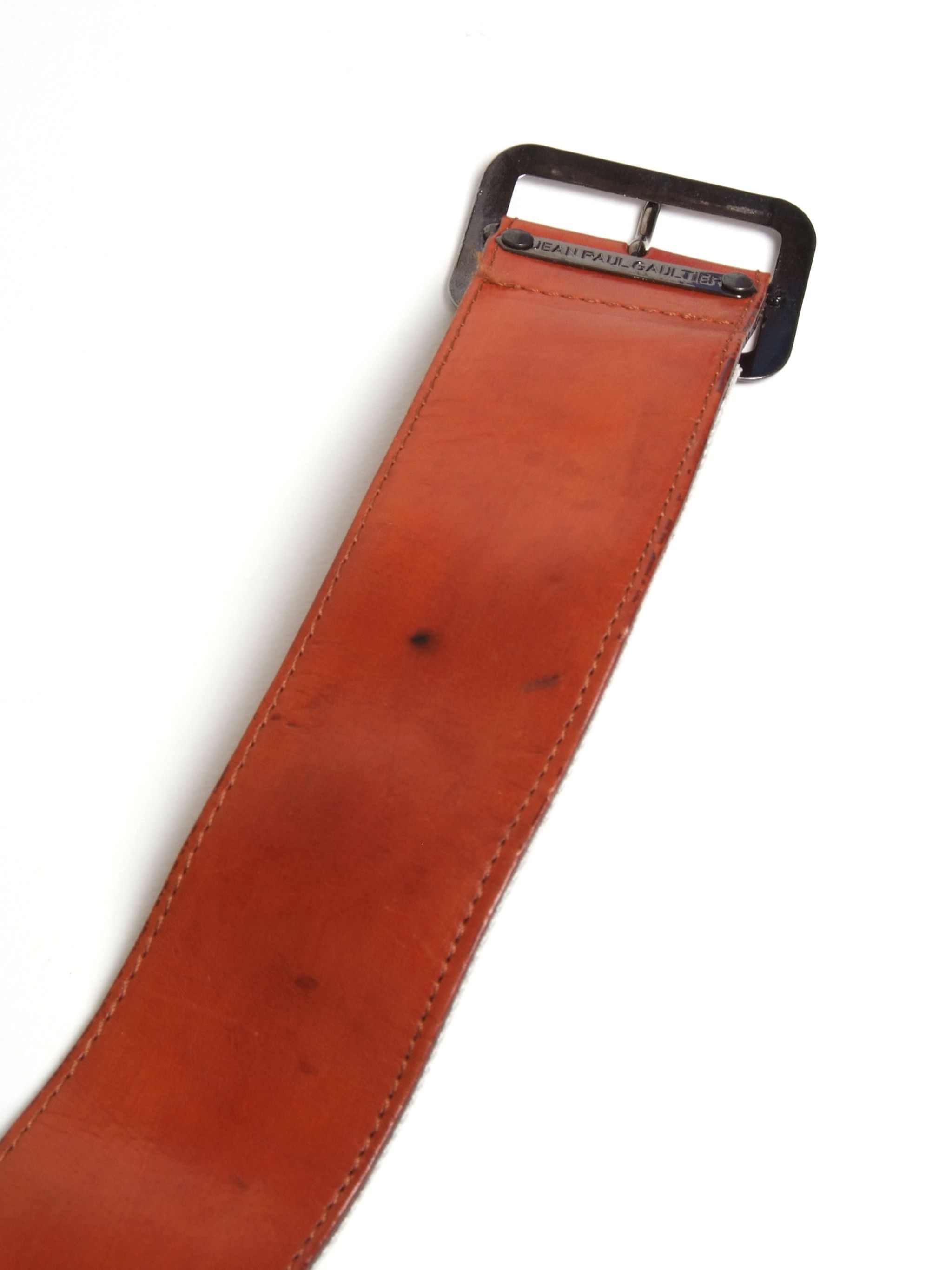 Jean Paul Gaultier × Vintage Vintage Jean Paul Gaultier Waist Leather Belt Size ONE SIZE - 7 Thumbnail