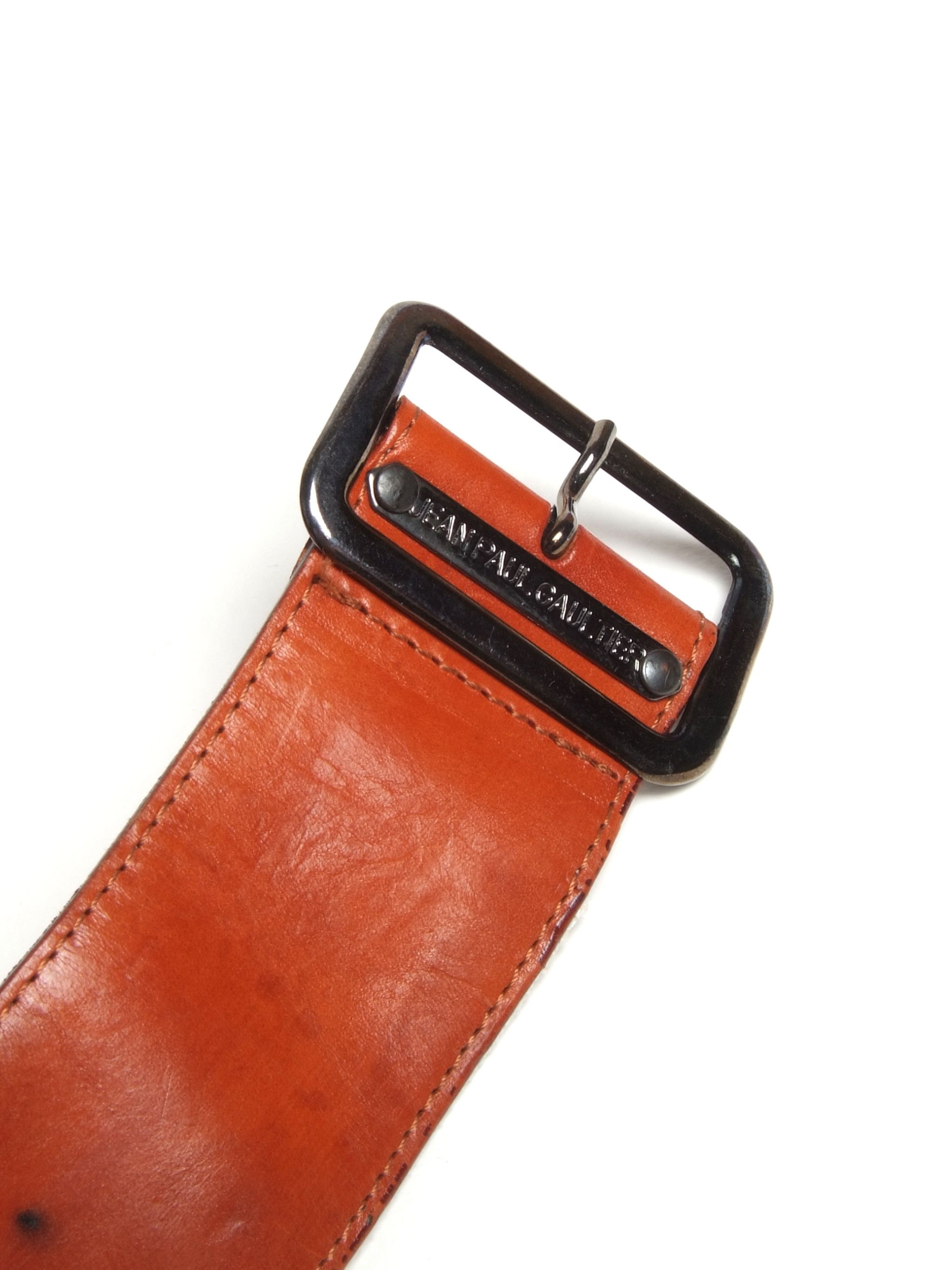 Jean Paul Gaultier × Vintage Vintage Jean Paul Gaultier Waist Leather Belt Size ONE SIZE - 3 Thumbnail