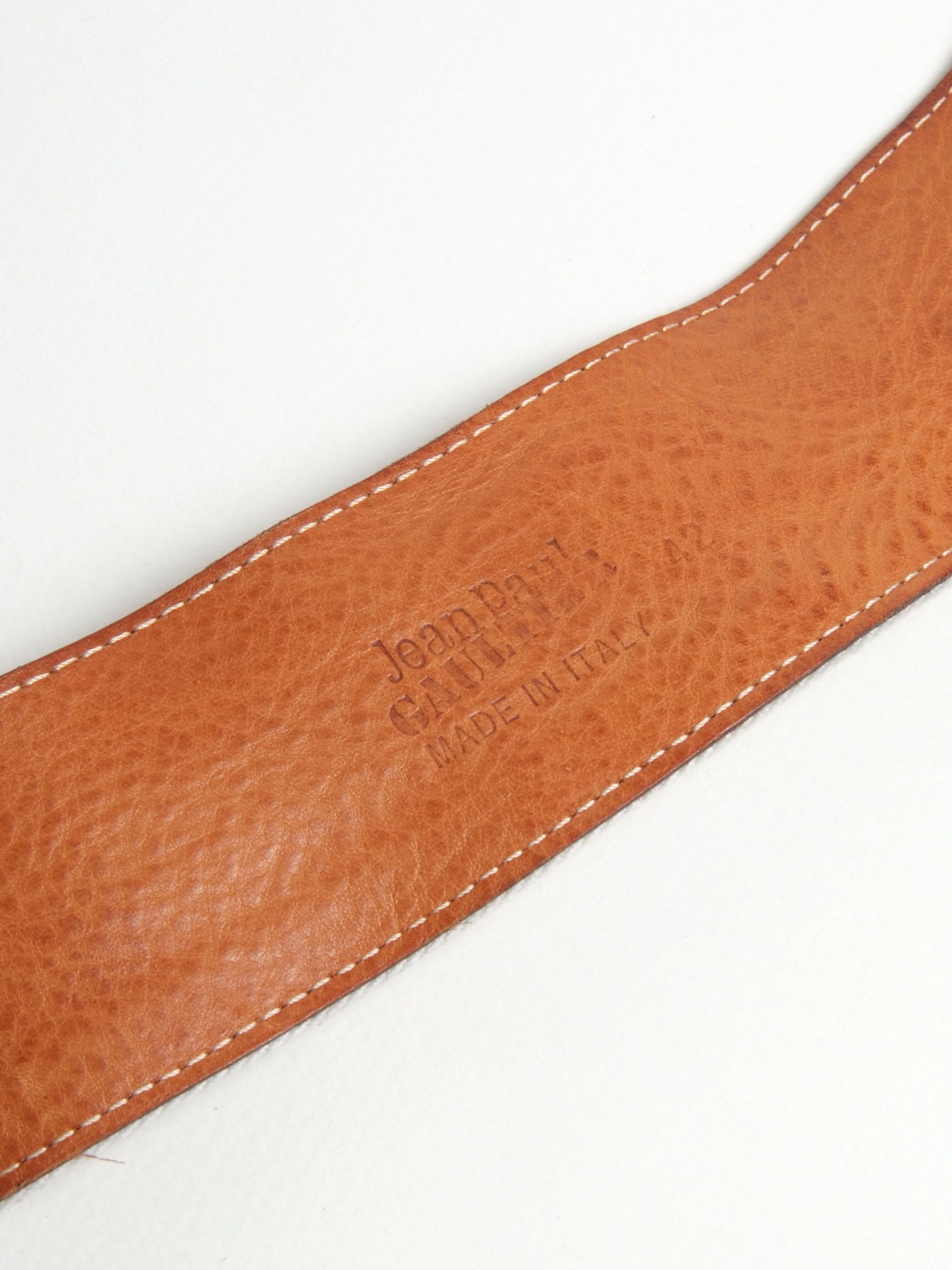 Jean Paul Gaultier × Vintage Vintage Jean Paul Gaultier Waist Leather Belt Size ONE SIZE - 6 Thumbnail