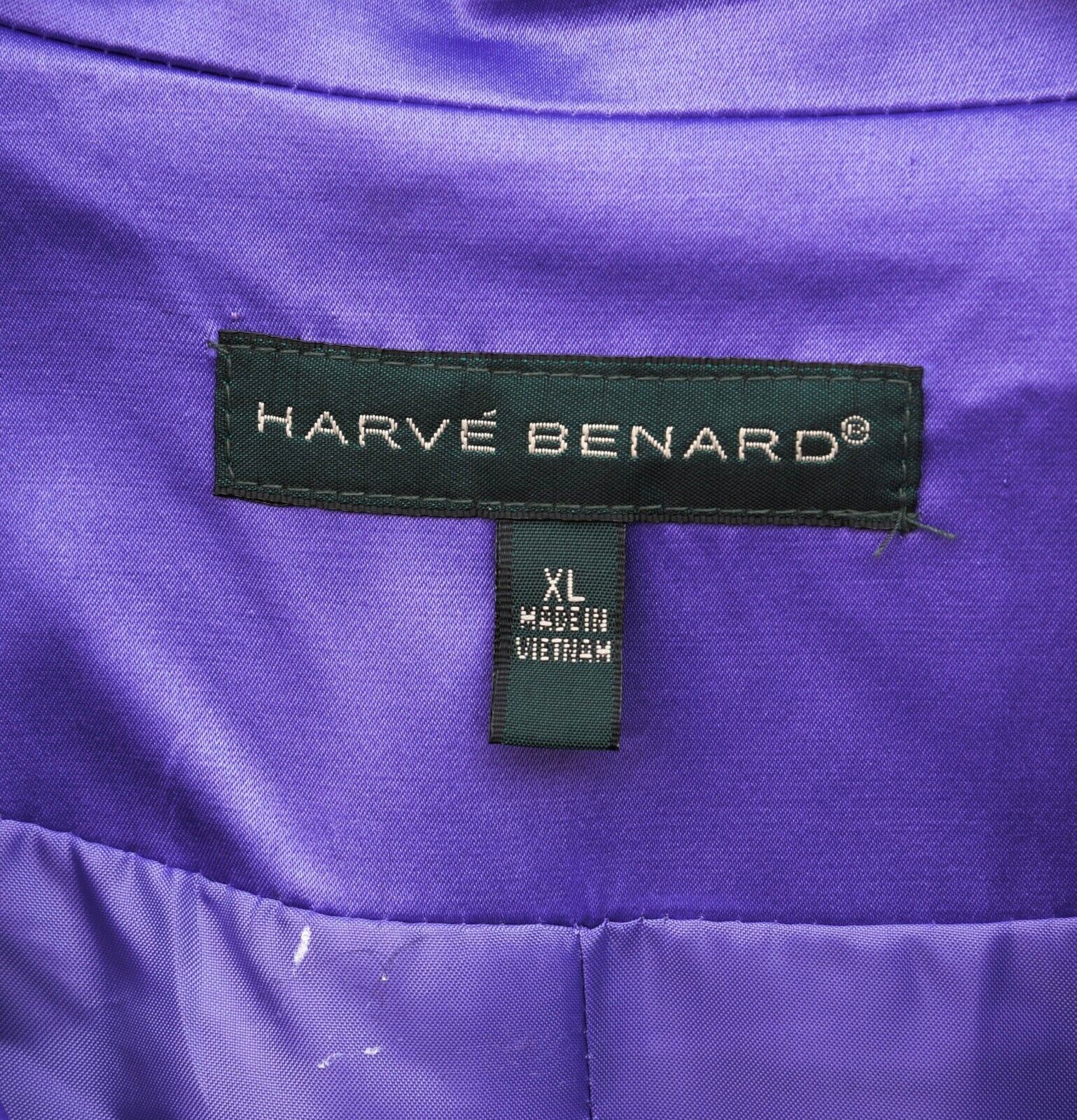 Harve Benard Women's XL Shimmer Satin Nylon look Blazer Jacket Purple Top Size XL / US 12-14 / IT 48-50 - 4 Thumbnail