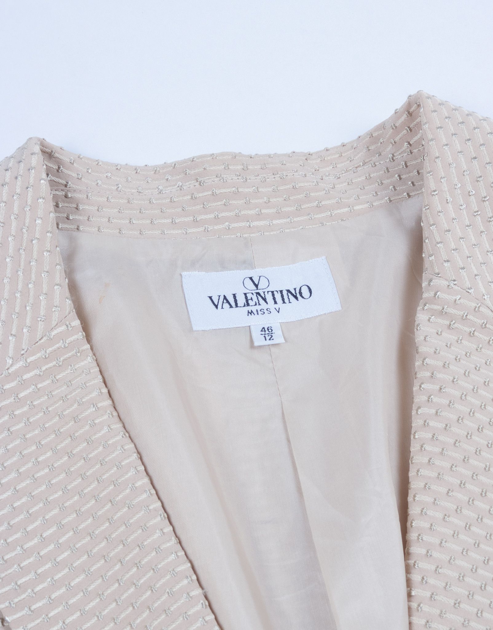 Valentino Valentino Miss V Silk Blazer Jacket Size L / US 10 / IT 46 - 6 Thumbnail
