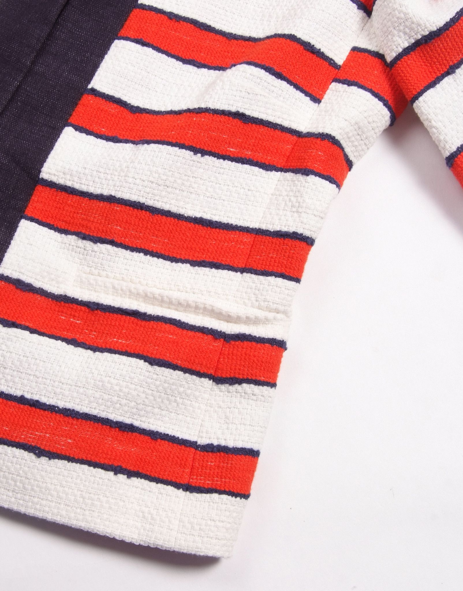 Max Mara Max Mara Cotton - Linen Striped Blazer Size M / US 6-8 / IT 42-44 - 7 Thumbnail