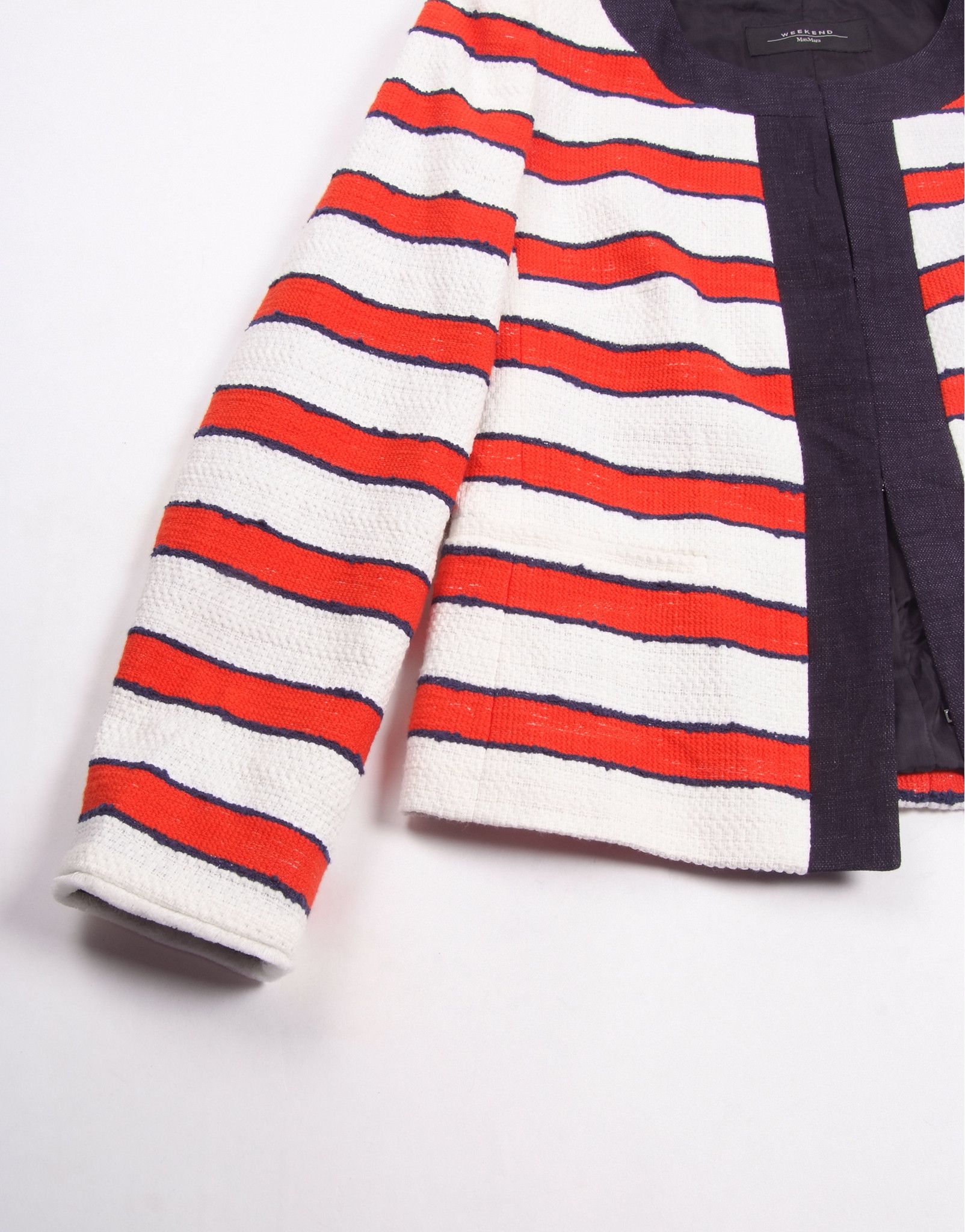 Max Mara Max Mara Cotton - Linen Striped Blazer Size M / US 6-8 / IT 42-44 - 5 Thumbnail