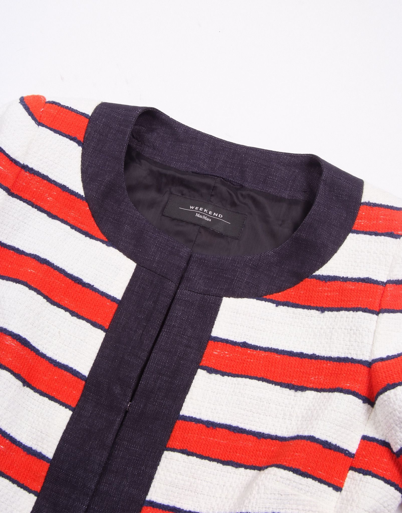 Max Mara Max Mara Cotton - Linen Striped Blazer Size M / US 6-8 / IT 42-44 - 4 Thumbnail