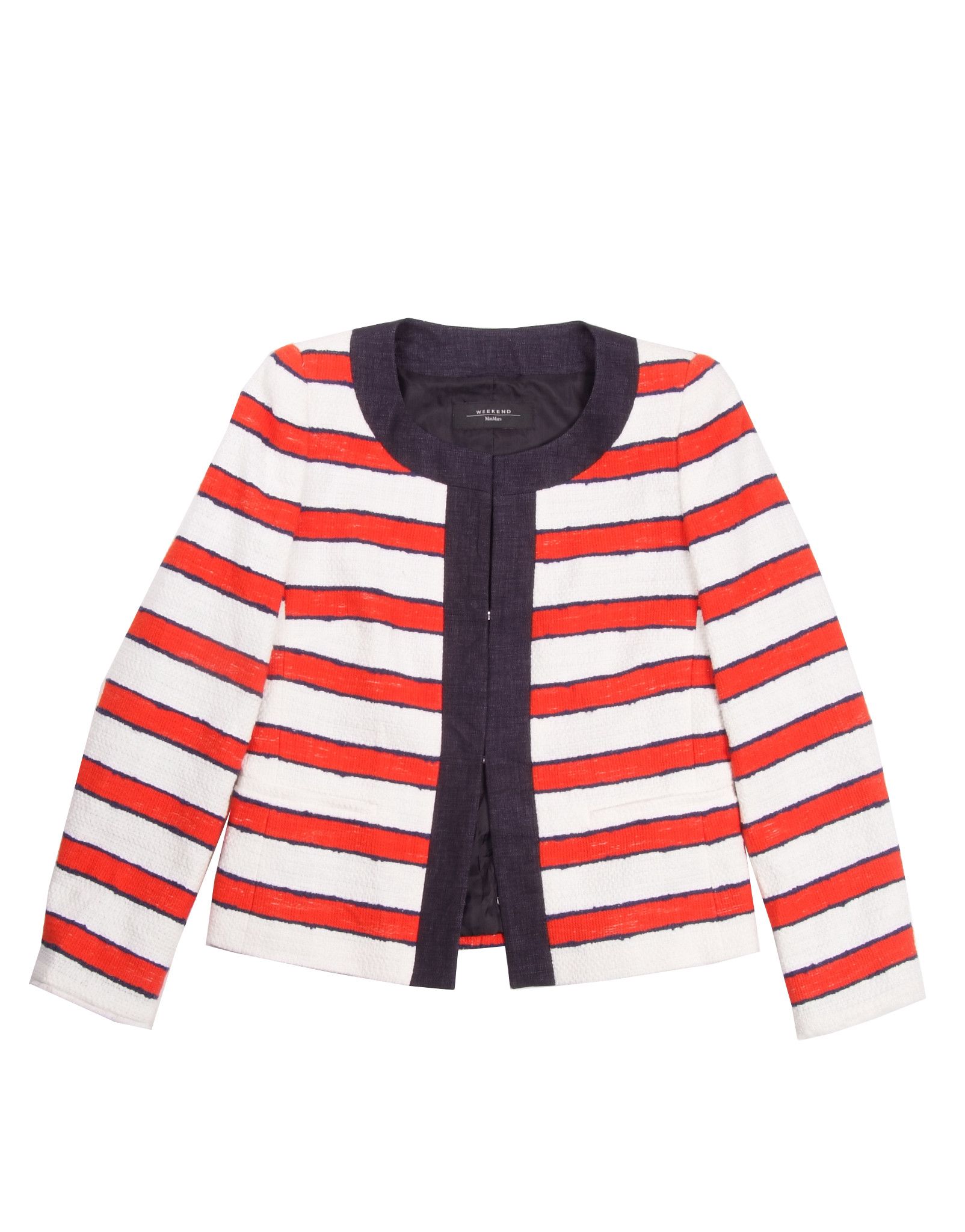 Max Mara Max Mara Cotton - Linen Striped Blazer Size M / US 6-8 / IT 42-44 - 1 Thumbnail