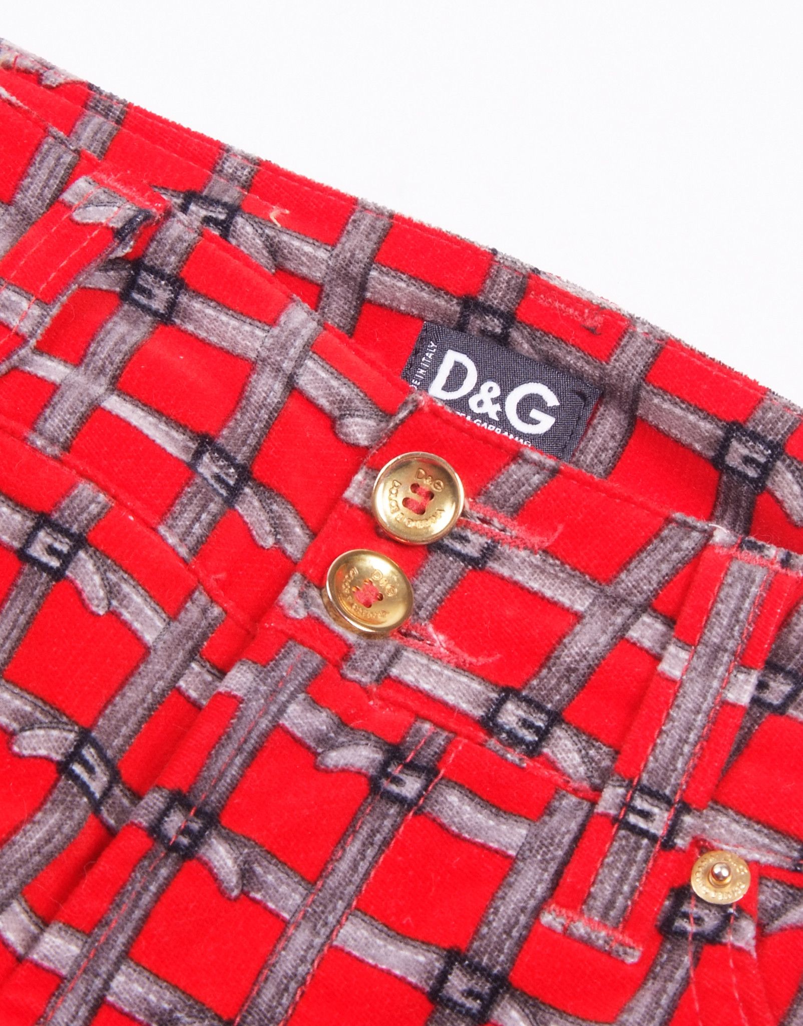 Dolce & Gabbana × Vintage Vintage 2yk Dolce & Gabbana Velvet Boot Cut Flared Pants Size 28" / US 6 / IT 42 - 7 Thumbnail