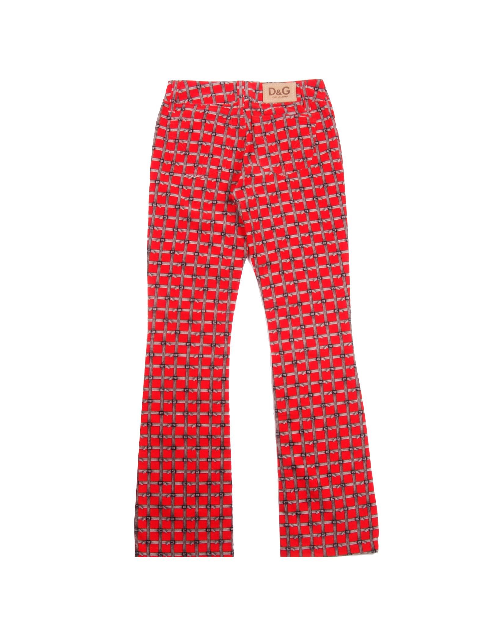 Dolce & Gabbana × Vintage Vintage 2yk Dolce & Gabbana Velvet Boot Cut Flared Pants Size 28" / US 6 / IT 42 - 2 Thumbnail