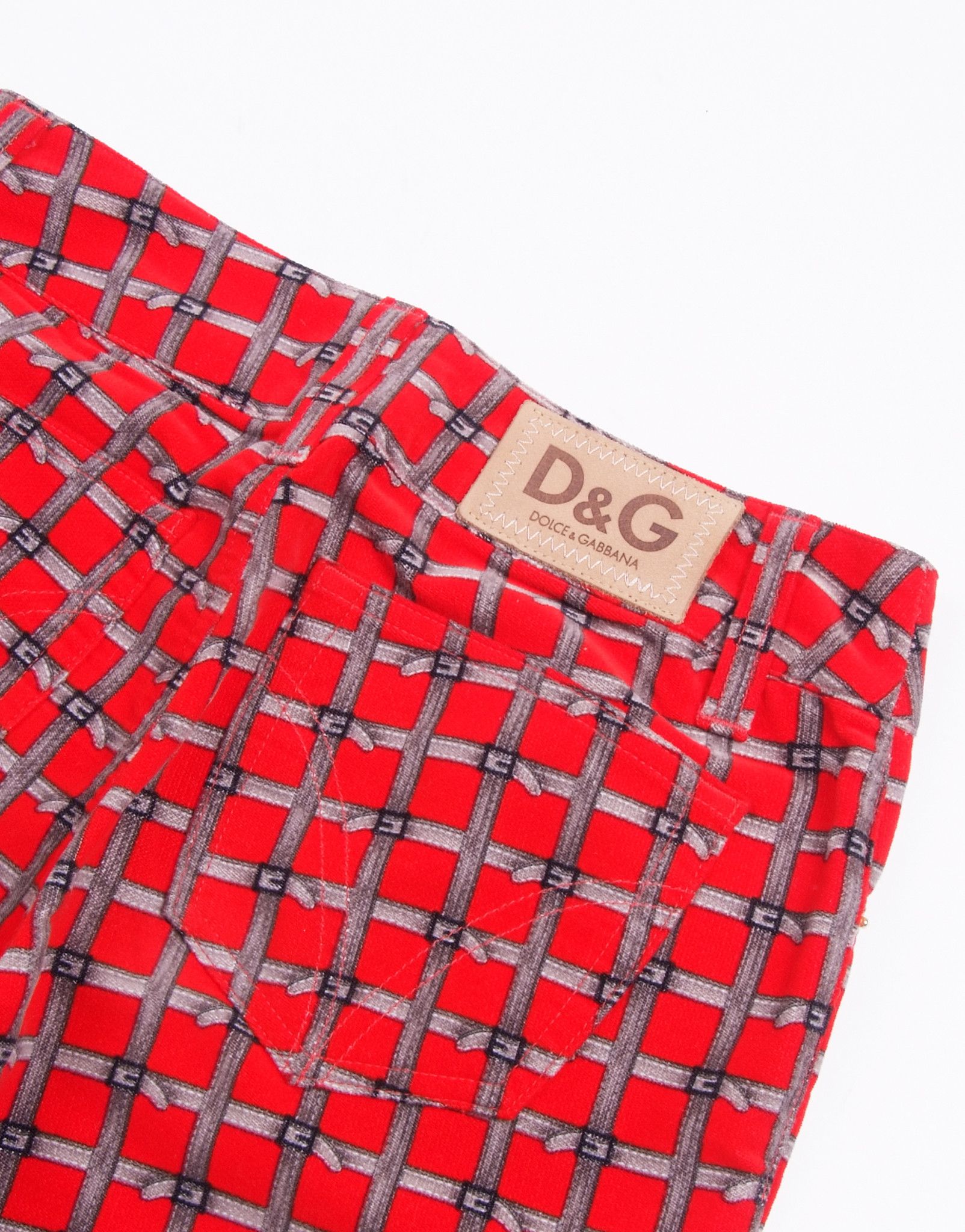 Dolce & Gabbana × Vintage Vintage 2yk Dolce & Gabbana Velvet Boot Cut Flared Pants Size 28" / US 6 / IT 42 - 4 Thumbnail