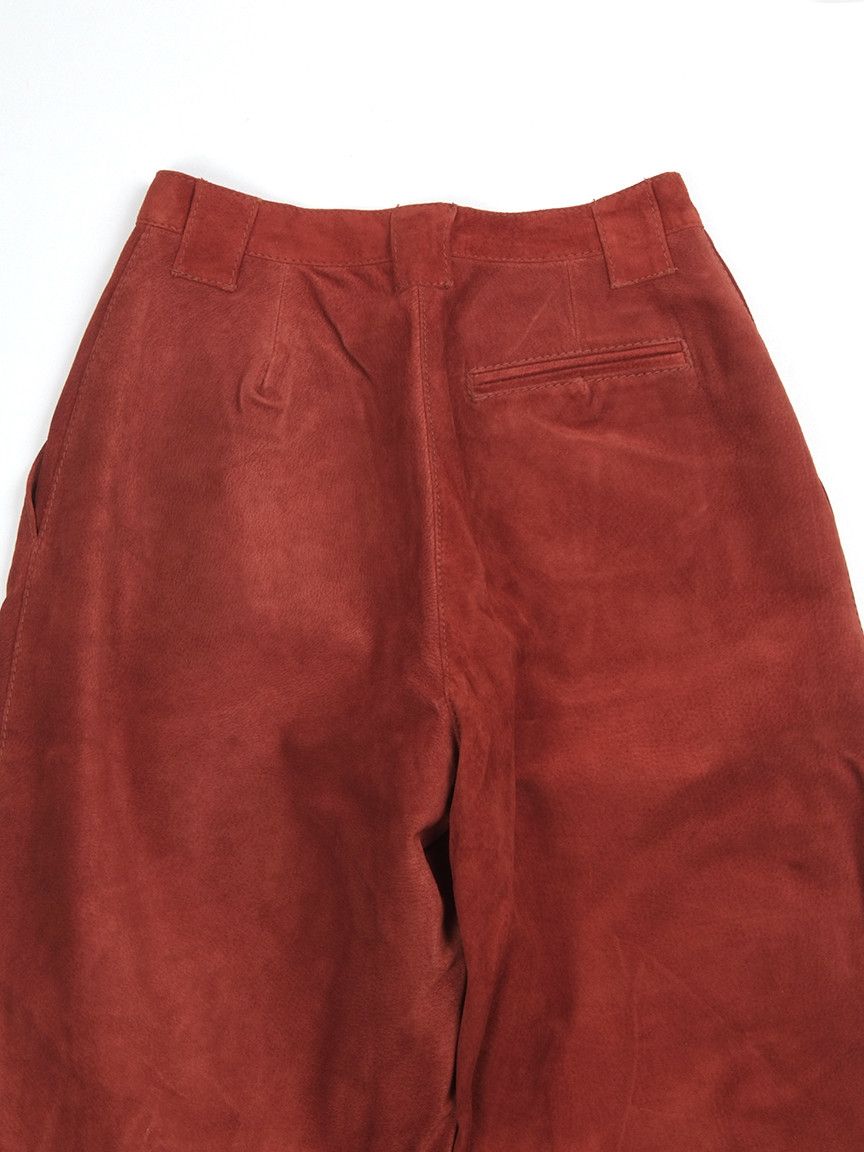Vintage Vintage Pleated Suede High Rise Baggy Pants XS/S Size 28" / US 6 / IT 42 - 6 Thumbnail