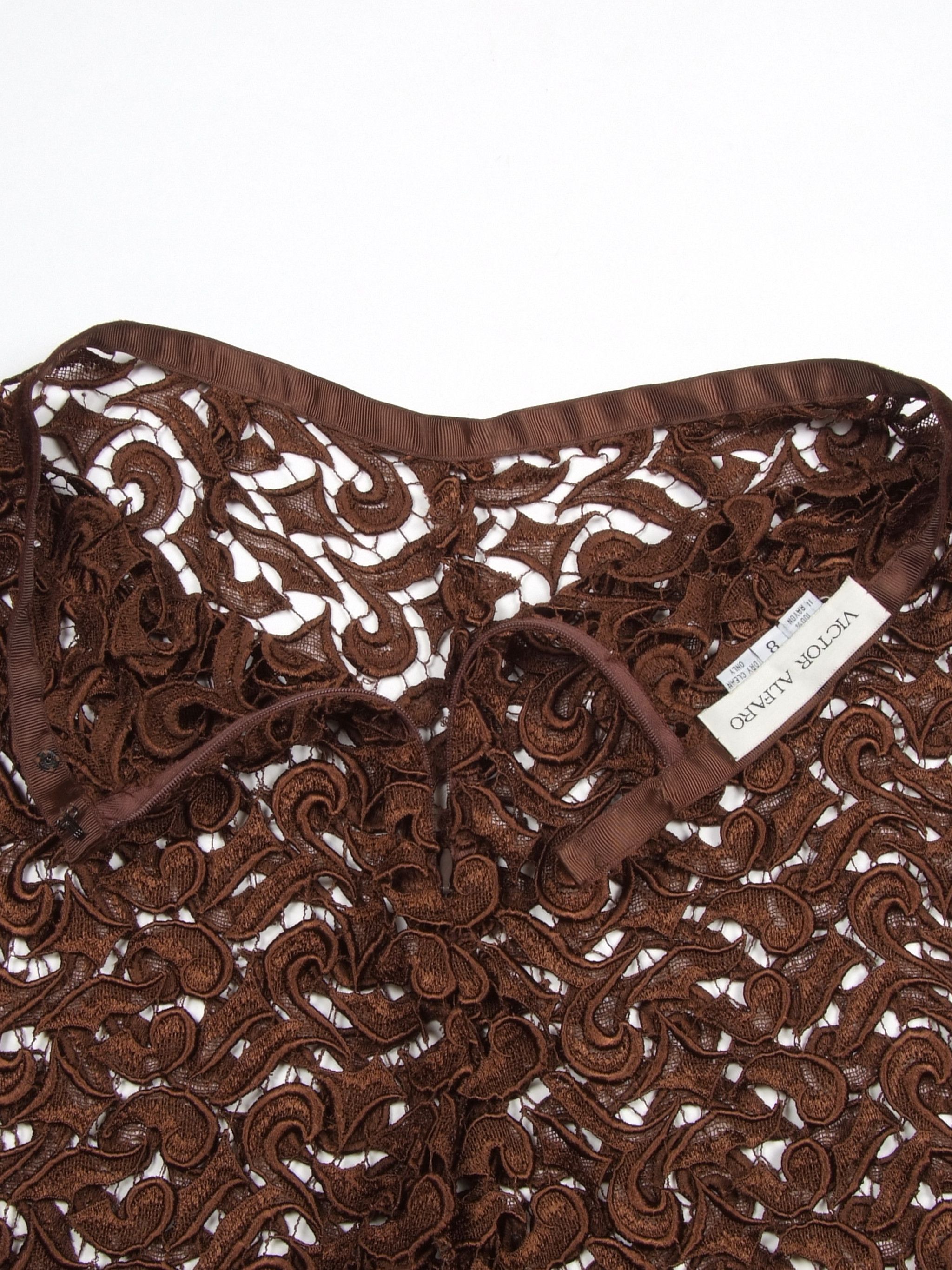Other Victor Alfaro Vintage Lace Macrame See Through Pants Size 30" / US 8 / IT 44 - 5 Thumbnail