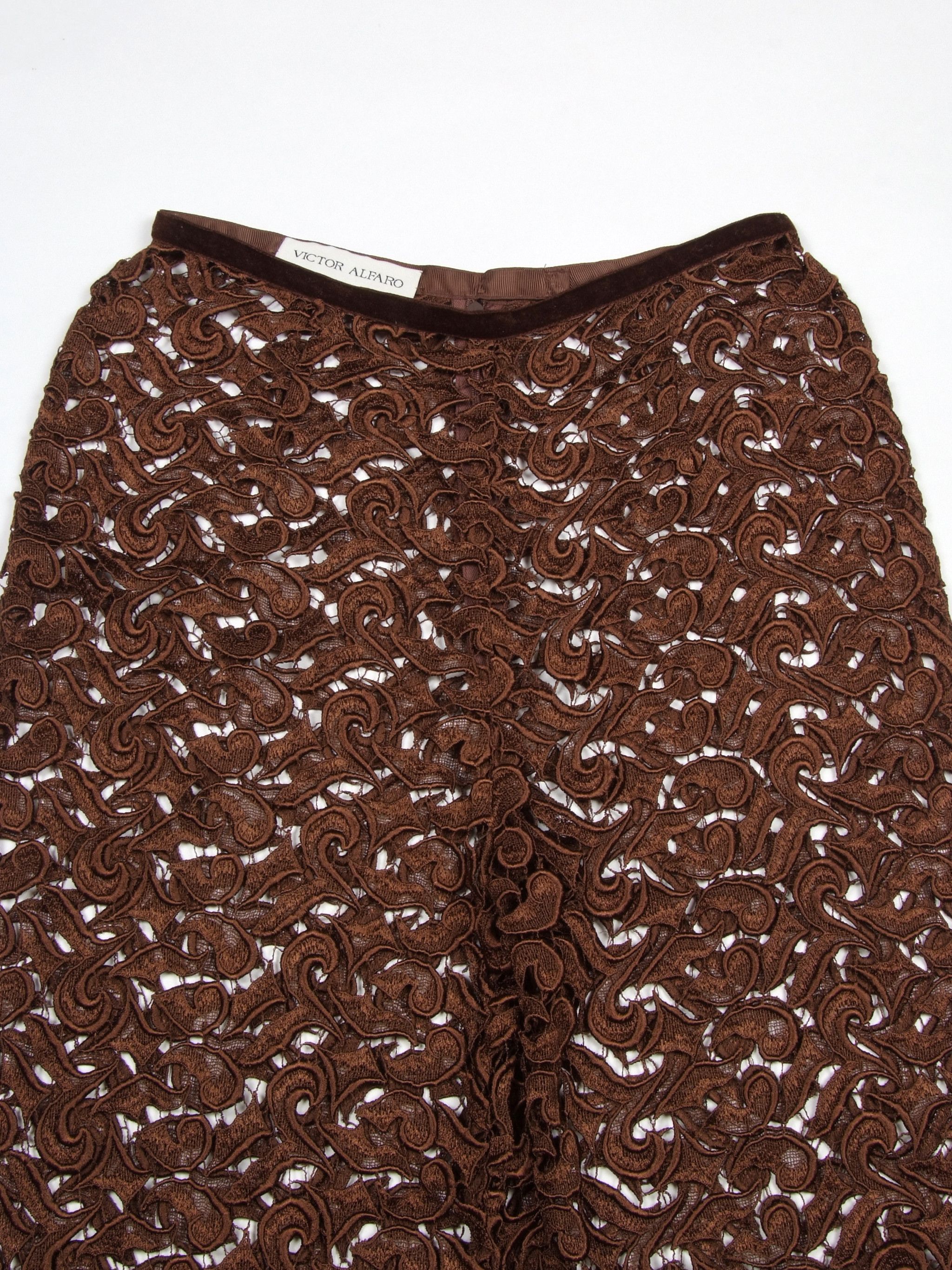 Other Victor Alfaro Vintage Lace Macrame See Through Pants Size 30" / US 8 / IT 44 - 3 Thumbnail