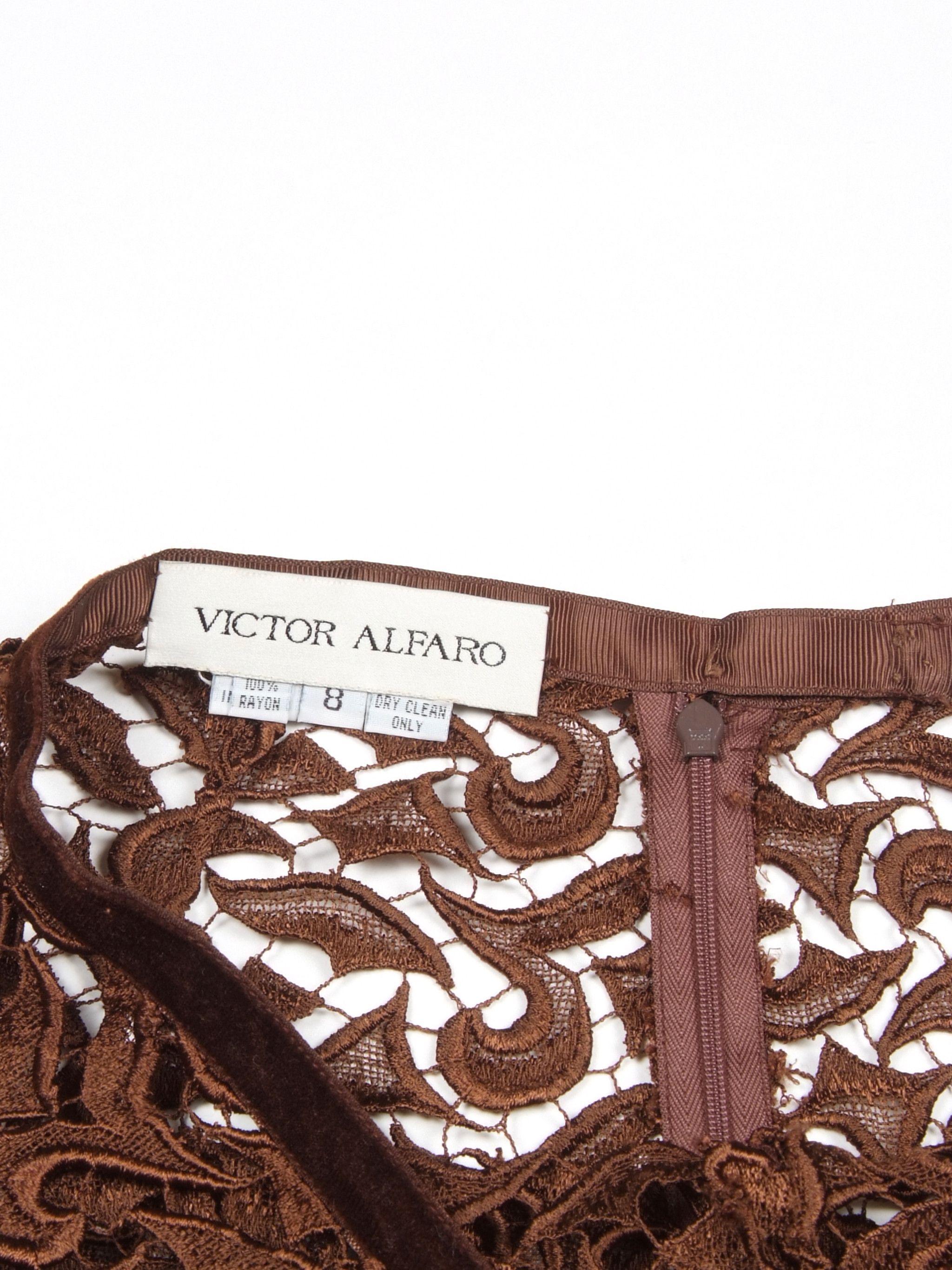 Other Victor Alfaro Vintage Lace Macrame See Through Pants Size 30" / US 8 / IT 44 - 4 Thumbnail
