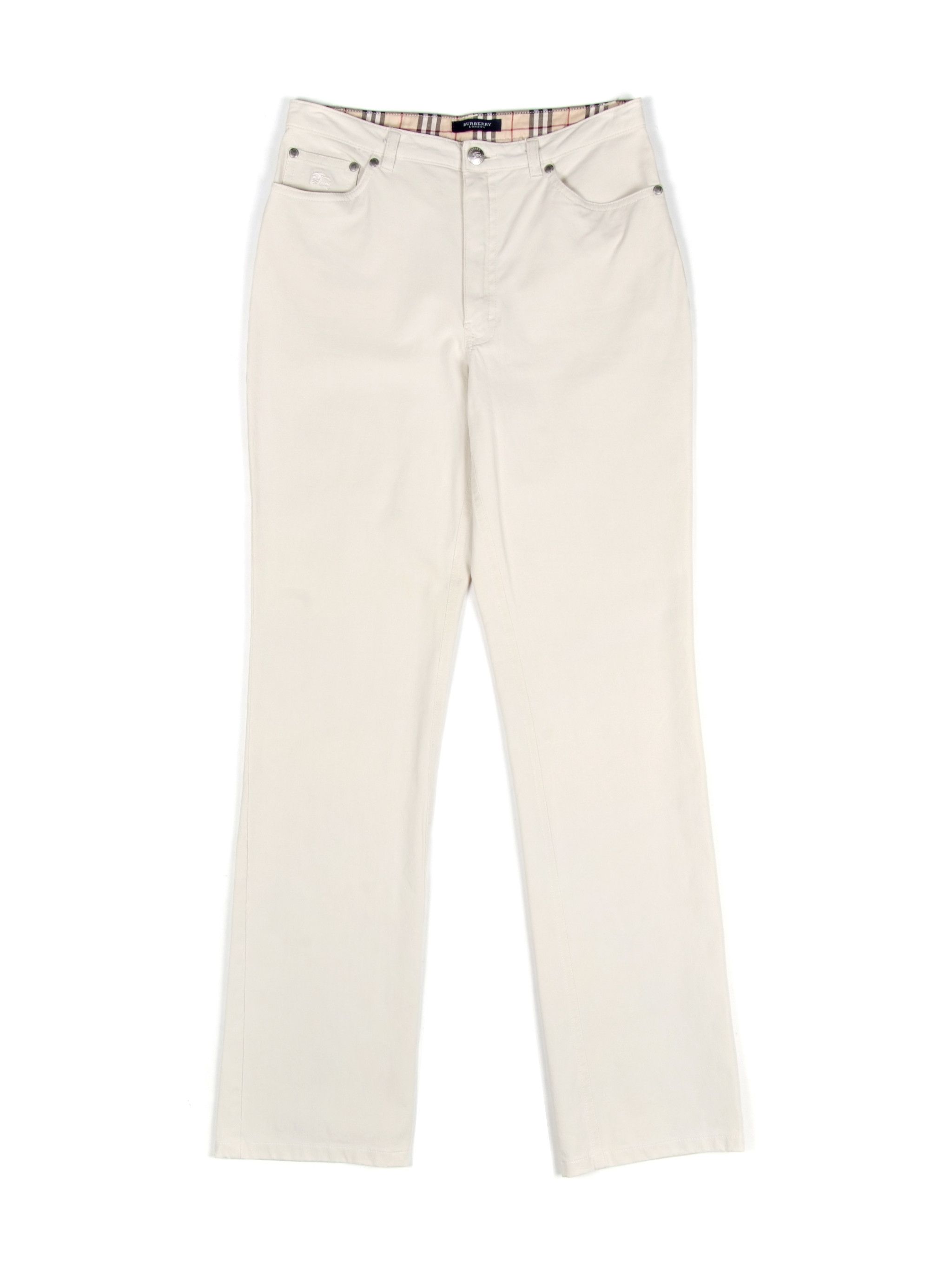 Burberry × Vintage W's Vintage Burberry Beige Stretchy Flare Pants Size 28" / US 6 / IT 42 - 1 Thumbnail