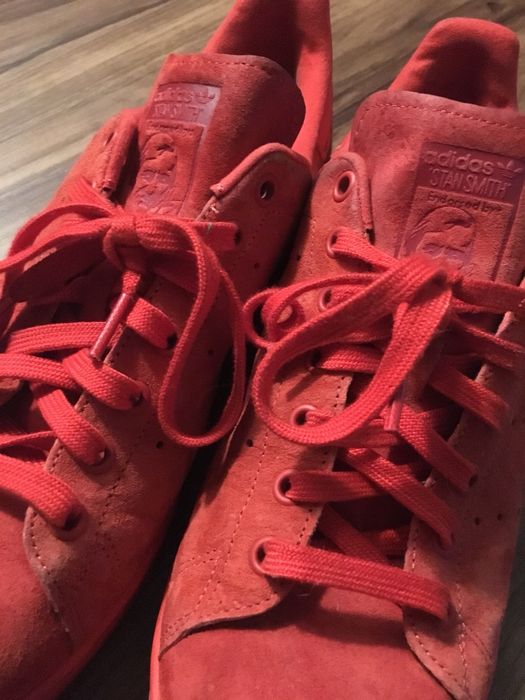 Adidas stan smith hot sale red suede