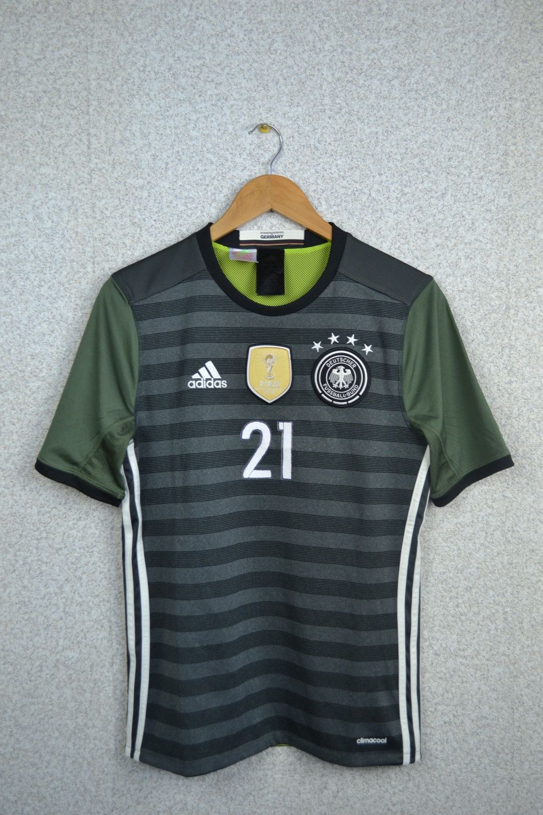 Adidas Germany 2016 2017 away adidas soccer shirt jersey Kimmich Size US S / EU 44-46 / 1 - 2 Thumbnail
