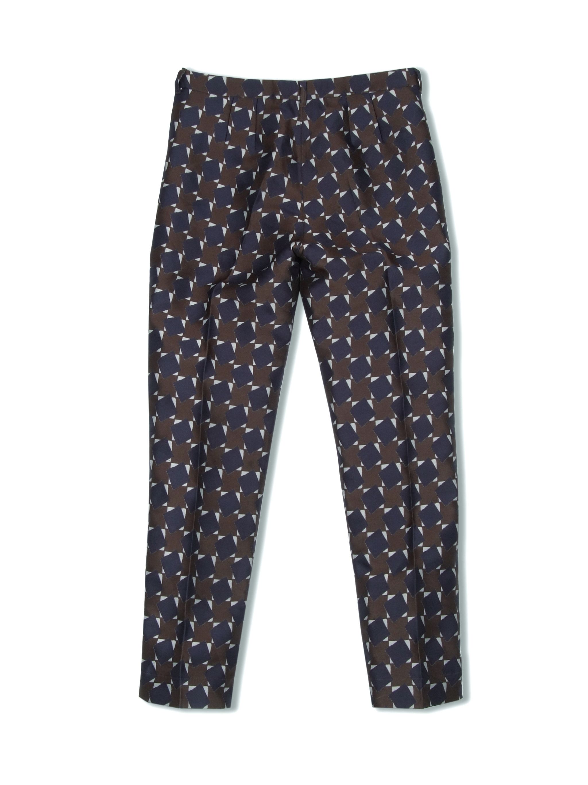 Max Mara Max Mara Cropped Textured Patterned Slim Trousers Size 27" / US 4 / IT 40 - 2 Thumbnail