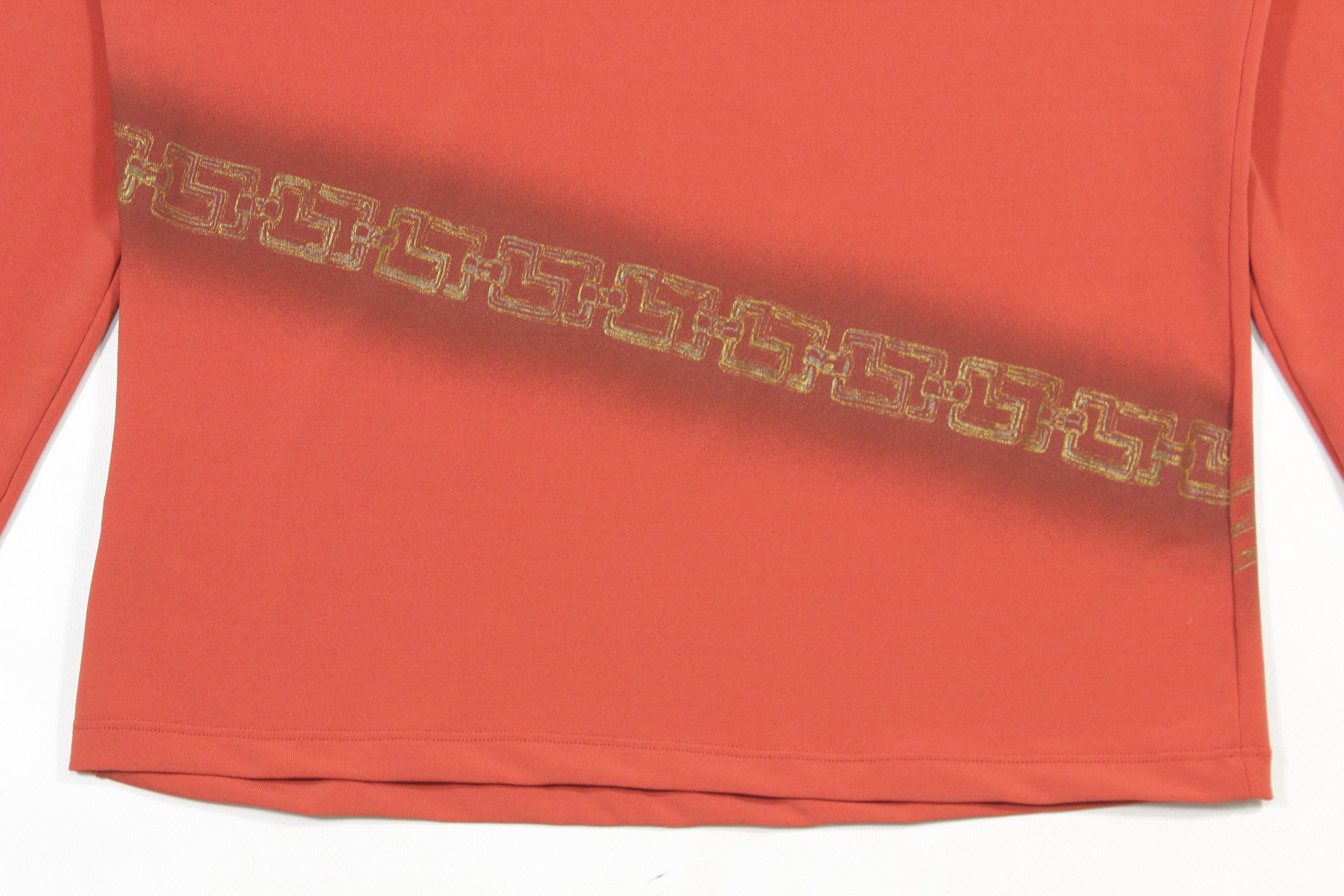 Versace Chain Medusa Stretch Longsleeve 90S Vintage Size L / US 10 / IT 46 - 4 Thumbnail