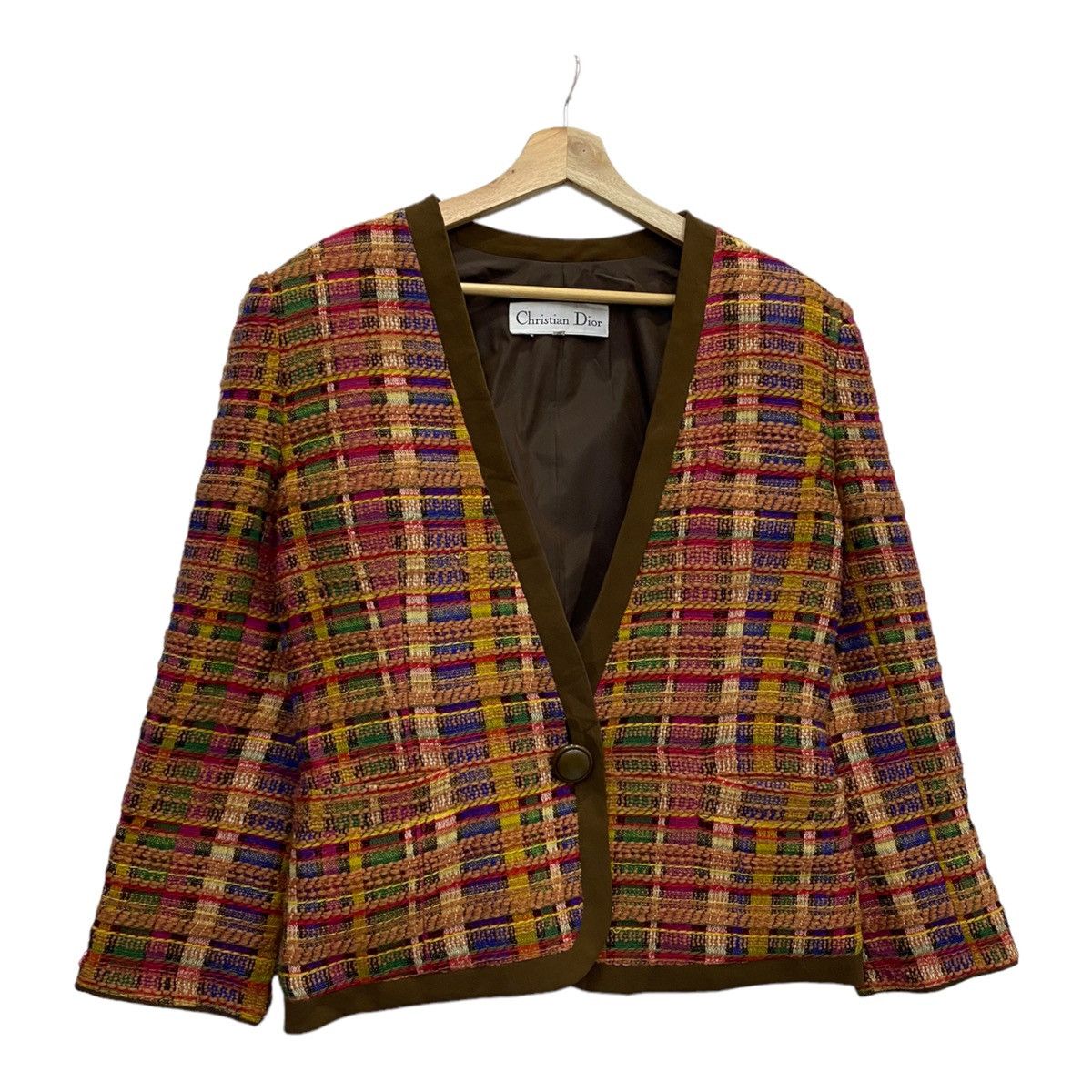 Christian Dior Monsieur × Dior 🔥CHRISTIAN DIOR MULTICOLOUR WOOL KNIT CROCHET CARDIGAN Size S / US 4 / IT 40 - 5 Thumbnail