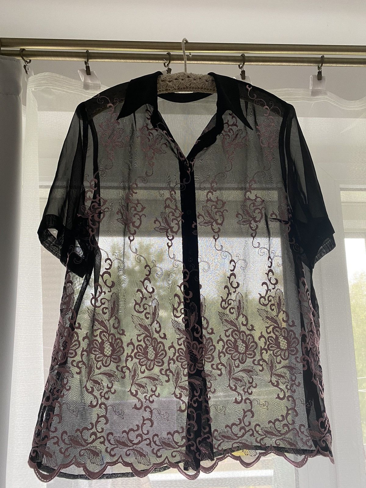 Japanese Brand × Vintage Vintage Japan Style Transparent Shirt Sex Grail Vintage 90s Size US L / EU 52-54 / 3 - 2 Thumbnail