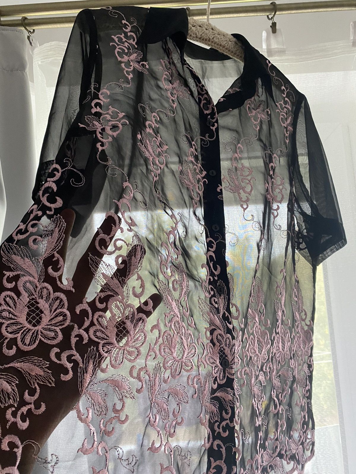 Japanese Brand × Vintage Vintage Japan Style Transparent Shirt Sex Grail Vintage 90s Size US L / EU 52-54 / 3 - 3 Thumbnail