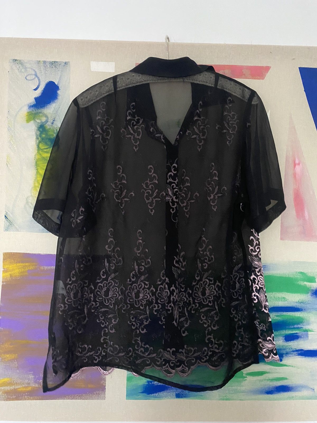 Japanese Brand × Vintage Vintage Japan Style Transparent Shirt Sex Grail Vintage 90s Size US L / EU 52-54 / 3 - 7 Thumbnail