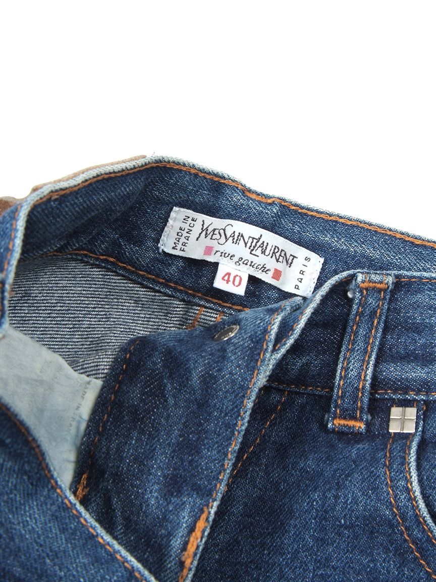 Vintage × Yves Saint Laurent Vintage Yves Saint Laurent Rive Guache Denim Blue Jeans Size 30" / US 8 / IT 44 - 5 Thumbnail