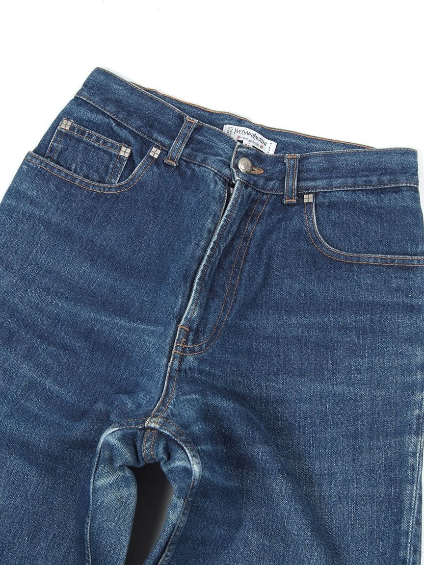 Vintage × Yves Saint Laurent Vintage Yves Saint Laurent Rive Guache Denim Blue Jeans Size 30" / US 8 / IT 44 - 4 Thumbnail