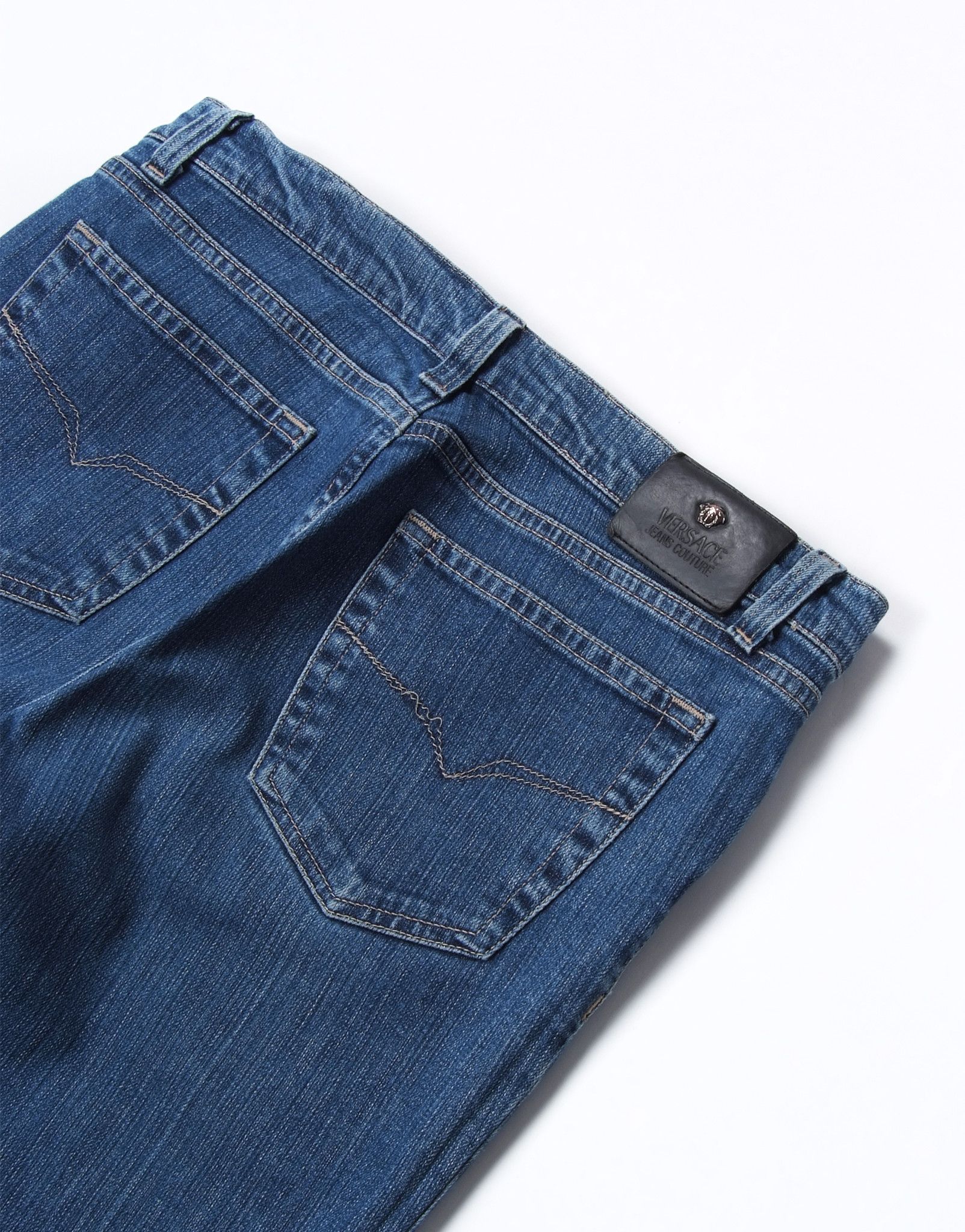 Versace × Versace Jeans Couture × Vintage Vintage Versace Blue Straight Classic Denim Jeans Size 28" / US 6 / IT 42 - 4 Thumbnail