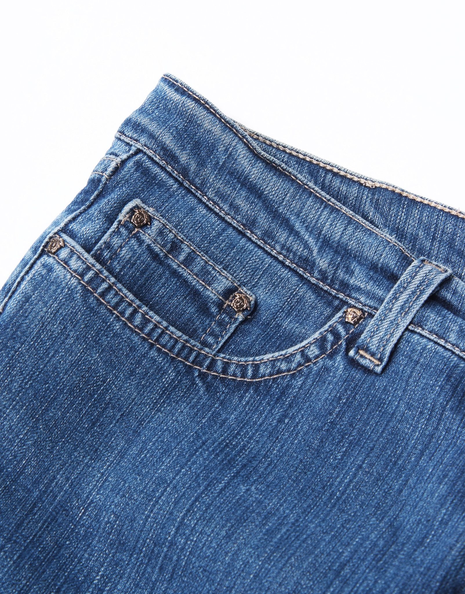 Versace × Versace Jeans Couture × Vintage Vintage Versace Blue Straight Classic Denim Jeans Size 28" / US 6 / IT 42 - 6 Thumbnail