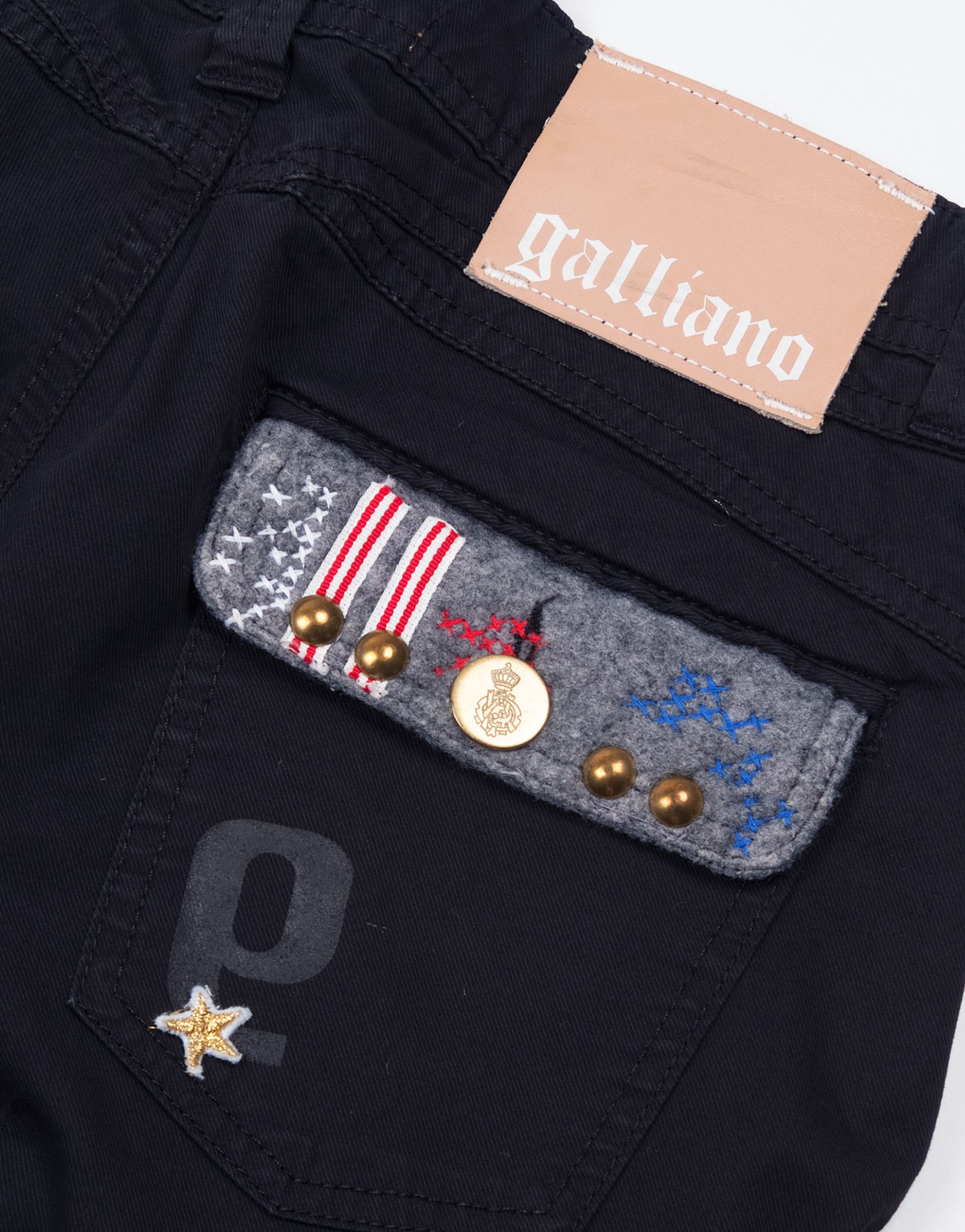 John Galliano × Vintage Vintage y2k John Galliano Low Rise Black Pants Size 27" / US 4 / IT 40 - 10 Thumbnail