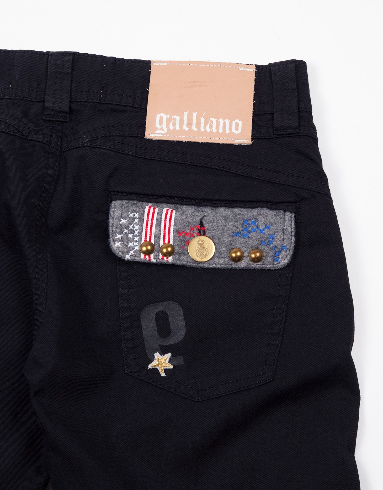 John Galliano × Vintage Vintage y2k John Galliano Low Rise Black Pants Size 27" / US 4 / IT 40 - 3 Thumbnail