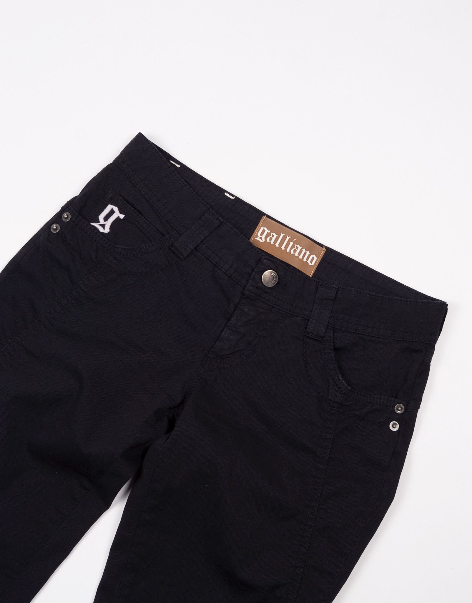 John Galliano × Vintage Vintage y2k John Galliano Low Rise Black Pants Size 27" / US 4 / IT 40 - 4 Thumbnail