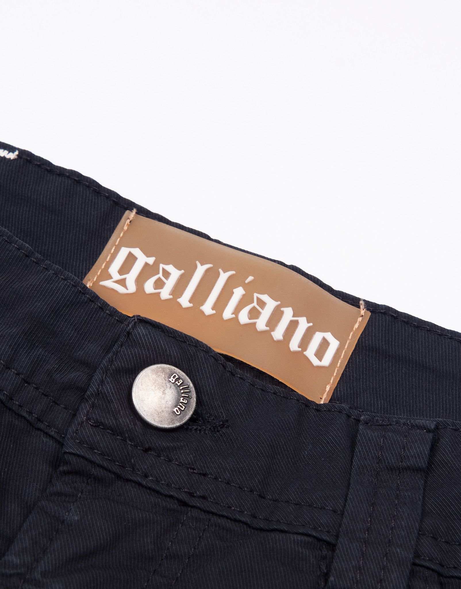 John Galliano × Vintage Vintage y2k John Galliano Low Rise Black Pants Size 27" / US 4 / IT 40 - 6 Thumbnail